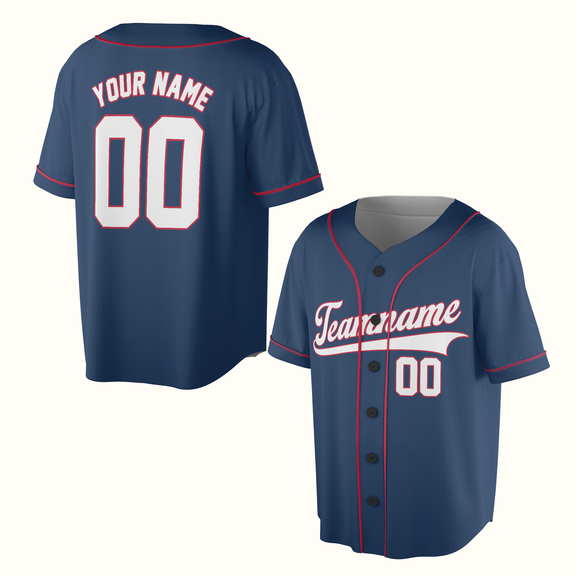 Custom Baseball Jersey With Team Name Number Logo