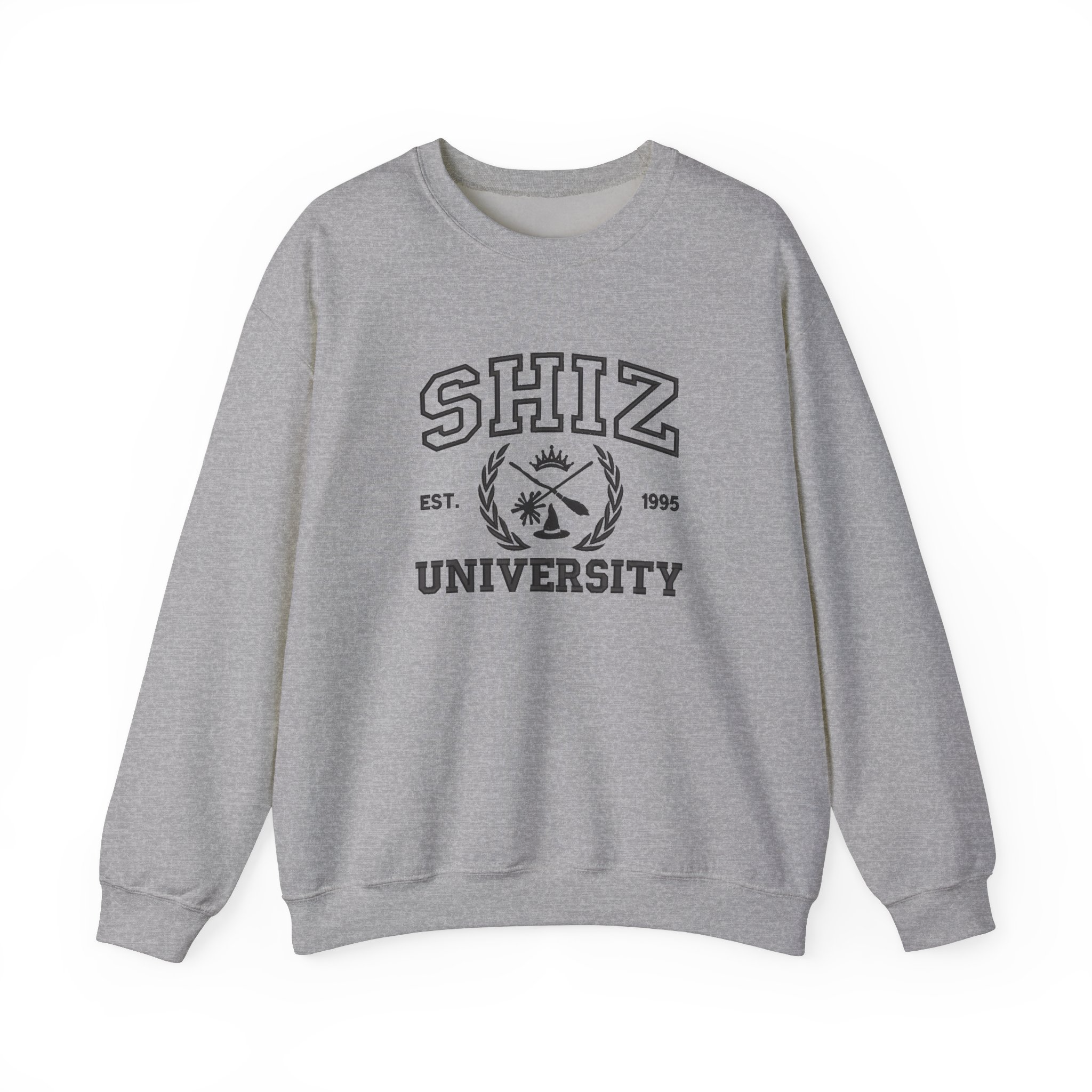 SHIZ Est.1995 University Arch Leaves Embroidered Sweatshirt