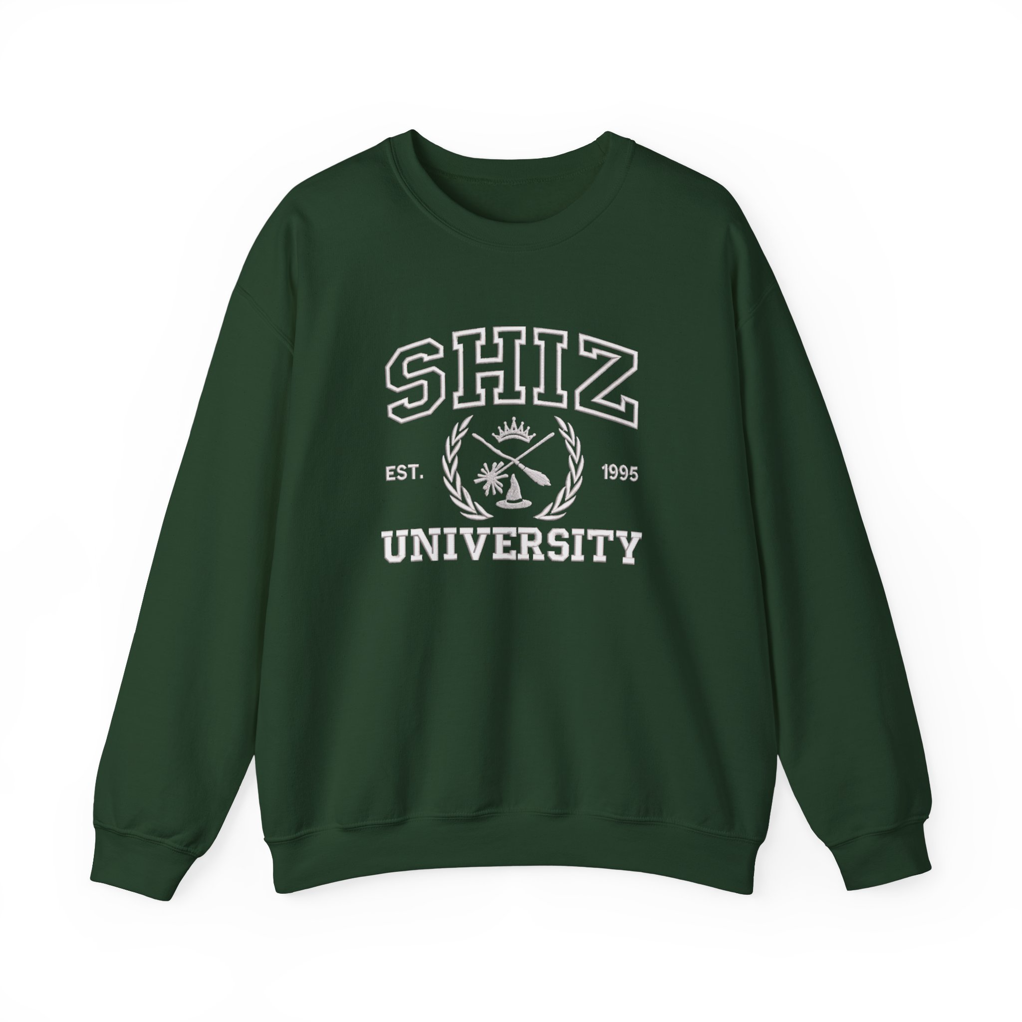 SHIZ Est.1995 University Arch Leaves Embroidered Sweatshirt