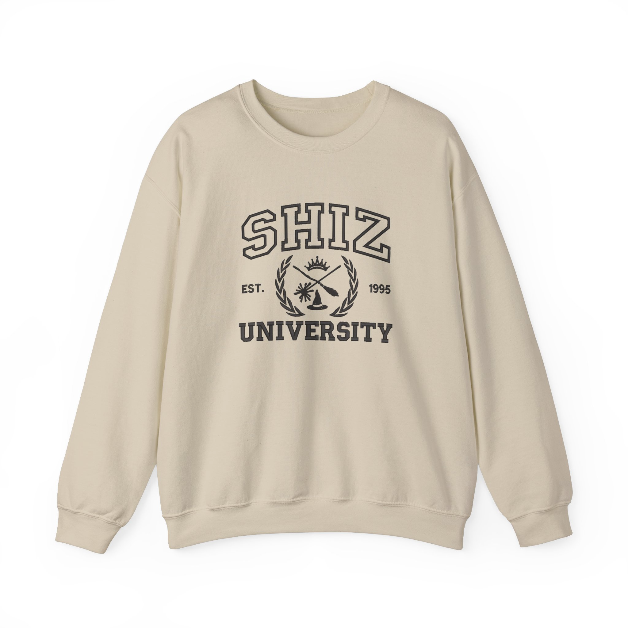 SHIZ Est.1995 University Arch Leaves Embroidered Sweatshirt