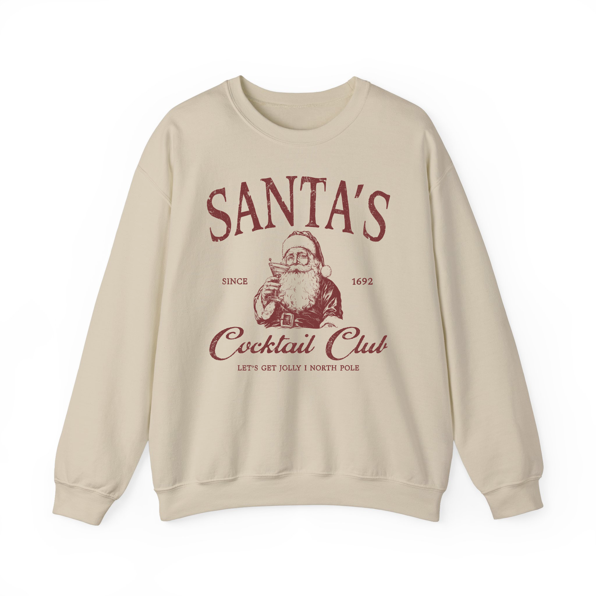 Retro Santa's Cocktail Club Since 1692 Sweatshirt