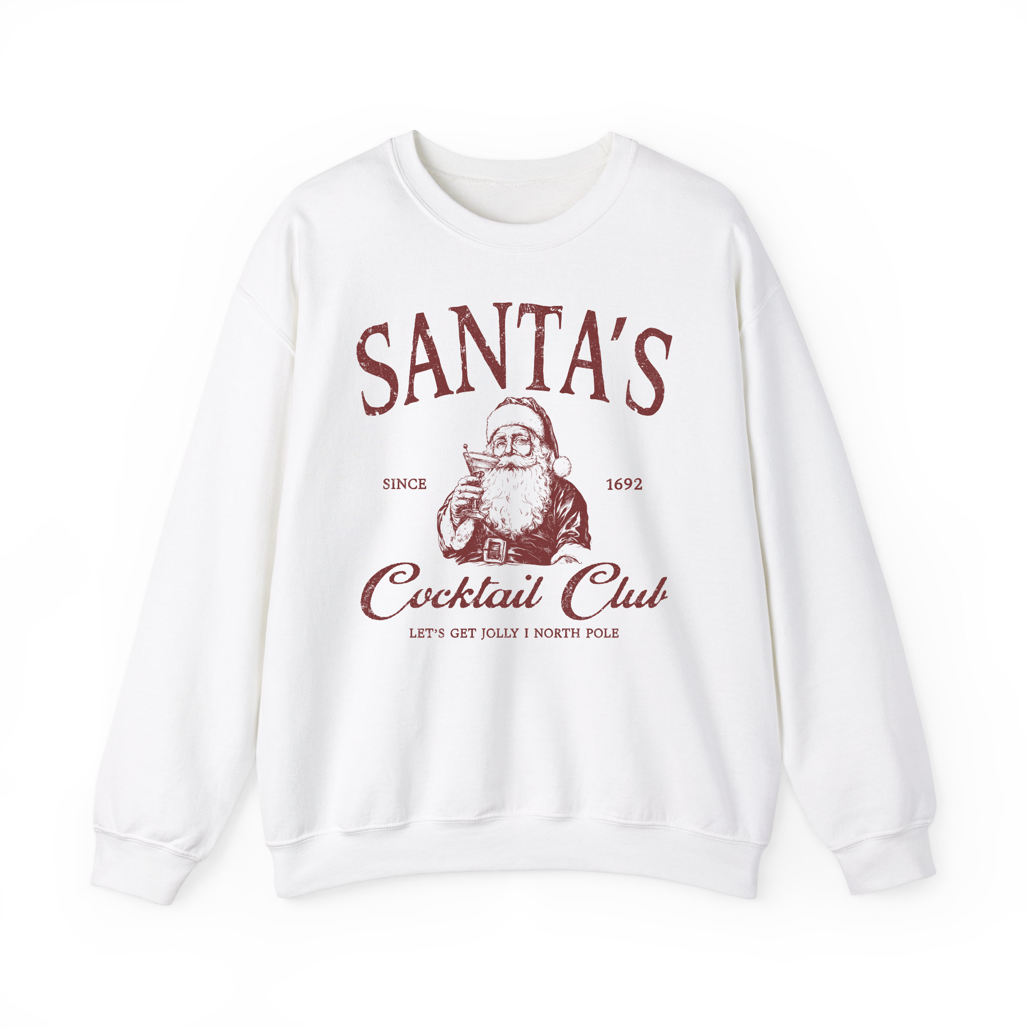 Retro Santa's Cocktail Club Since 1692 Sweatshirt