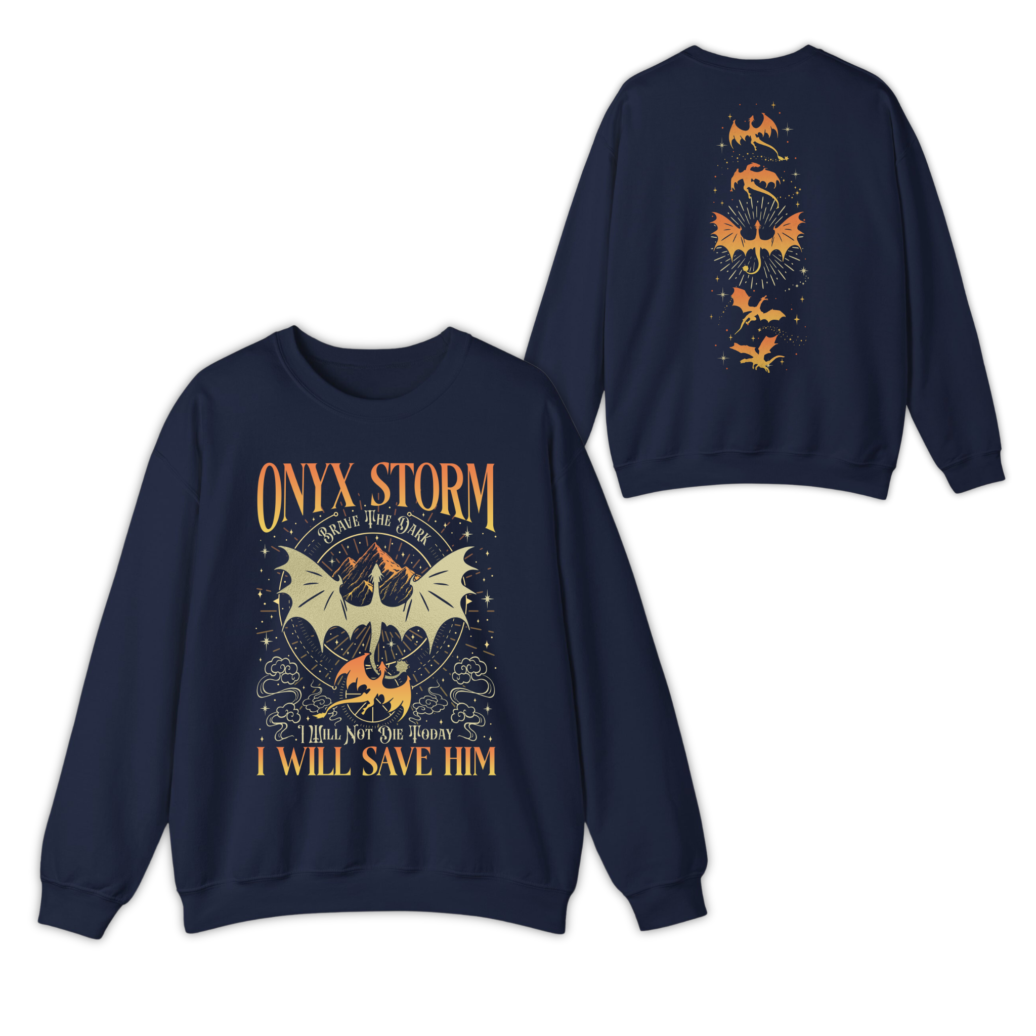 Fourth Wing Series Onyx Storm Dragon Rider 2-Side Sweatshirt