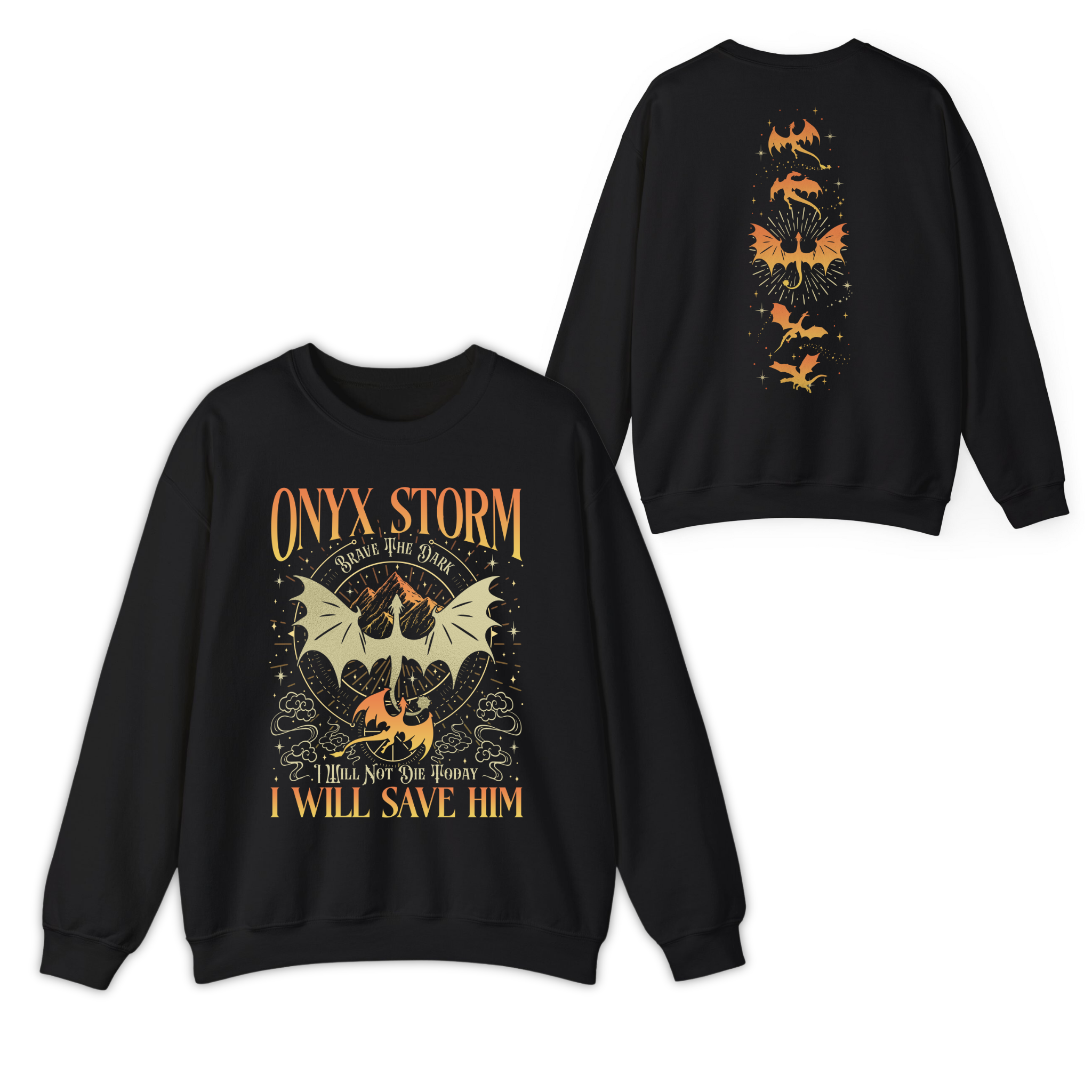 Fourth Wing Series Onyx Storm Dragon Rider 2-Side Sweatshirt