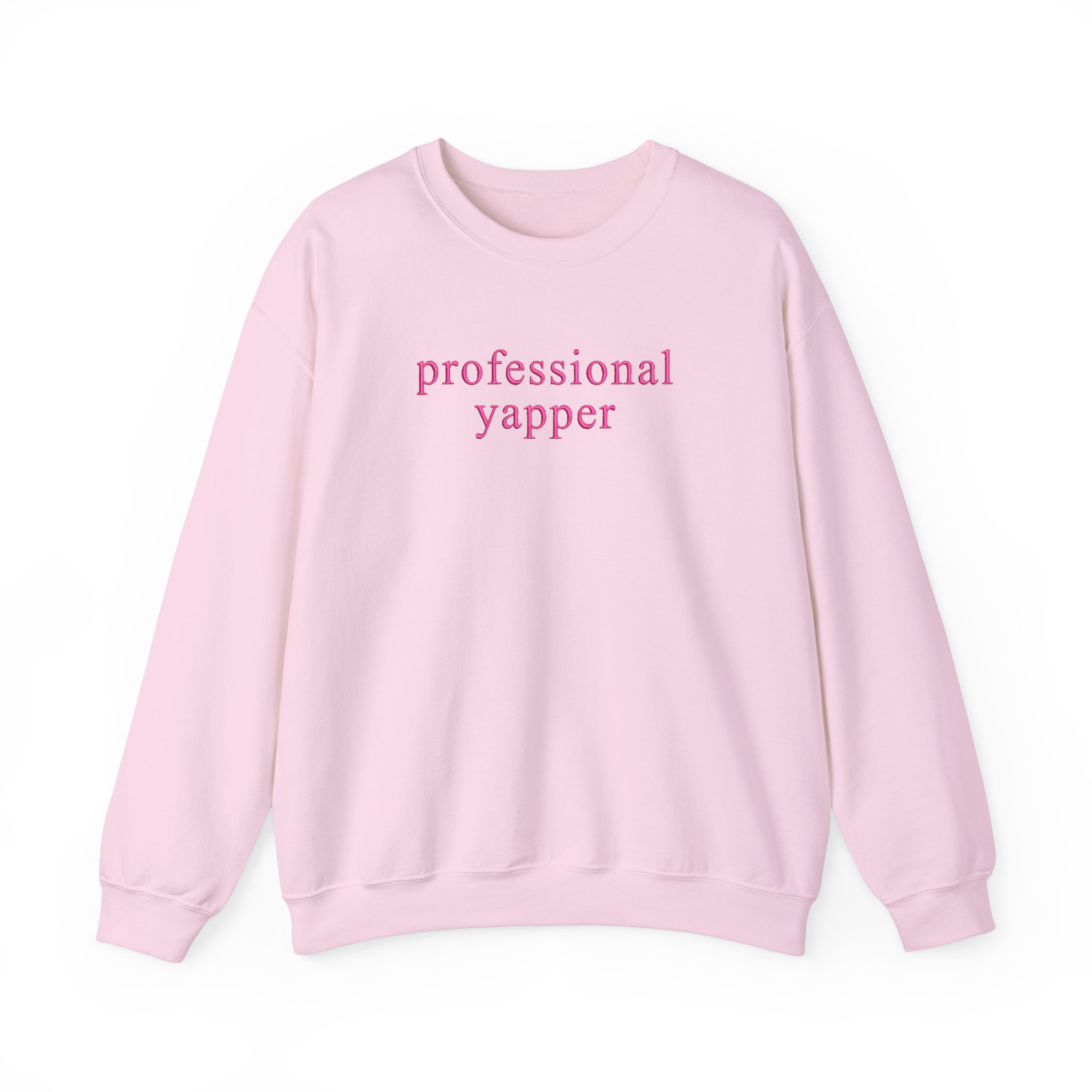 Funny Meme Professional Yapper Embroidered Sweatshirt