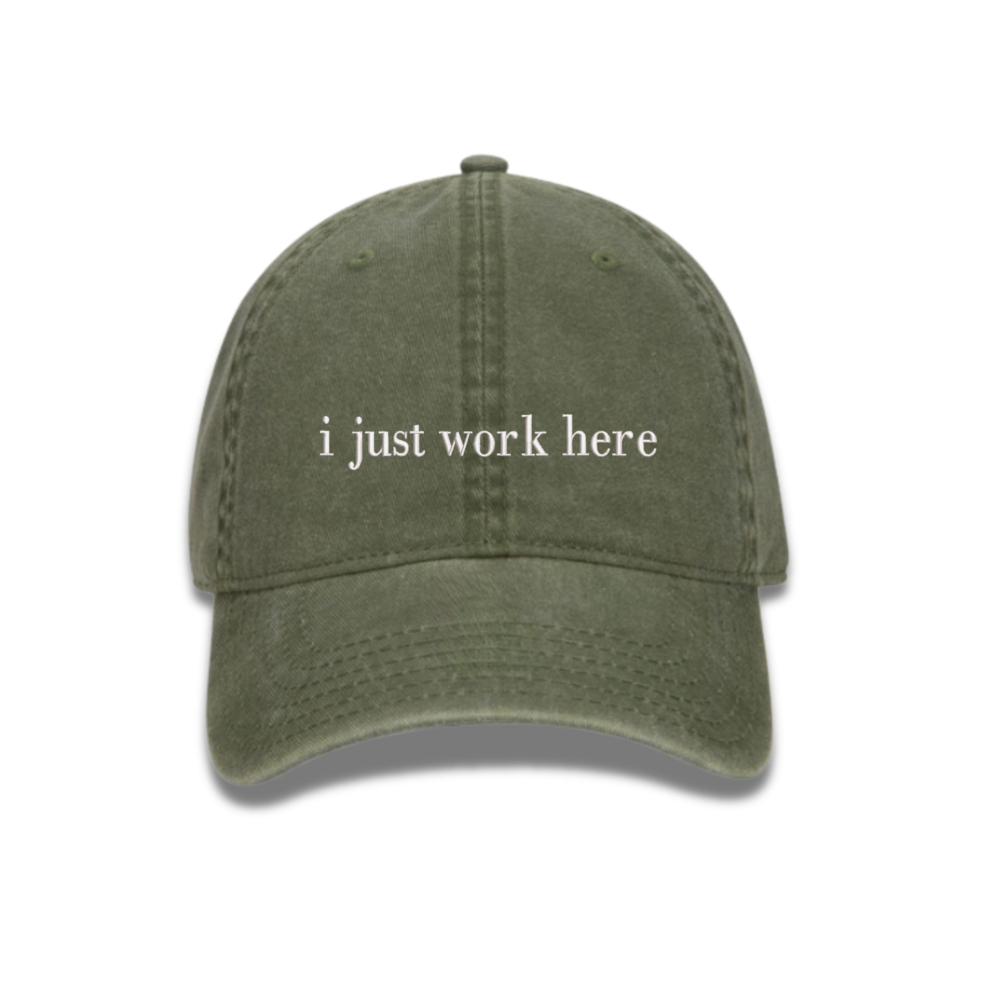 Funny Idk I Just Work Here Embroidered Hat