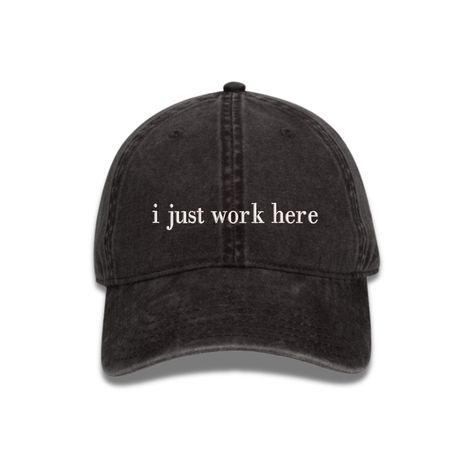 Funny Idk I Just Work Here Embroidered Hat