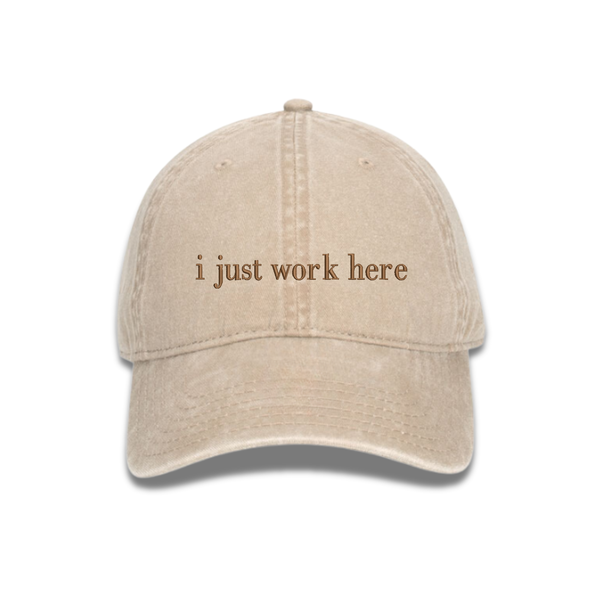 Funny Idk I Just Work Here Embroidered Hat