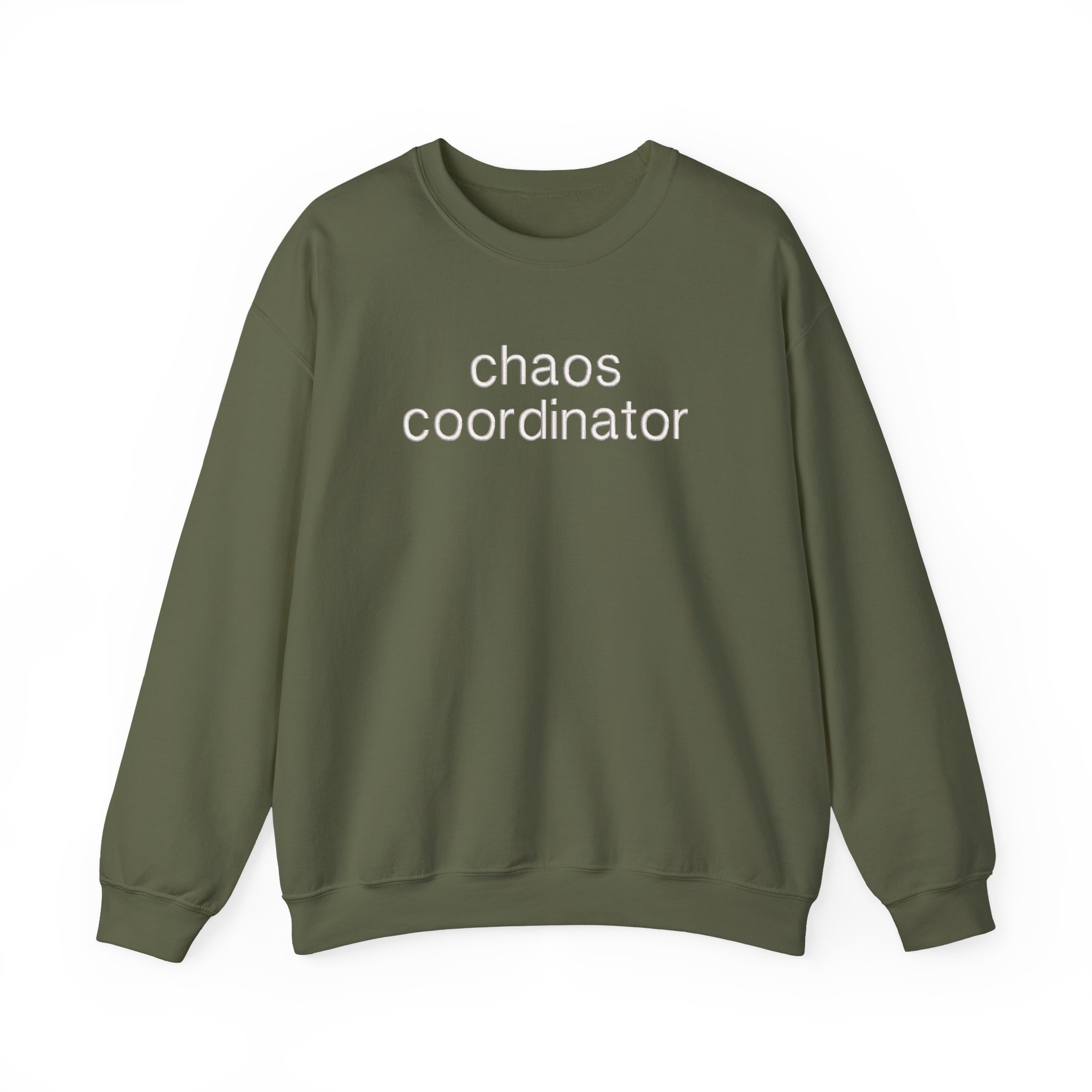 Chaos Coordinator Funny Basic Embroidered Sweatshirt