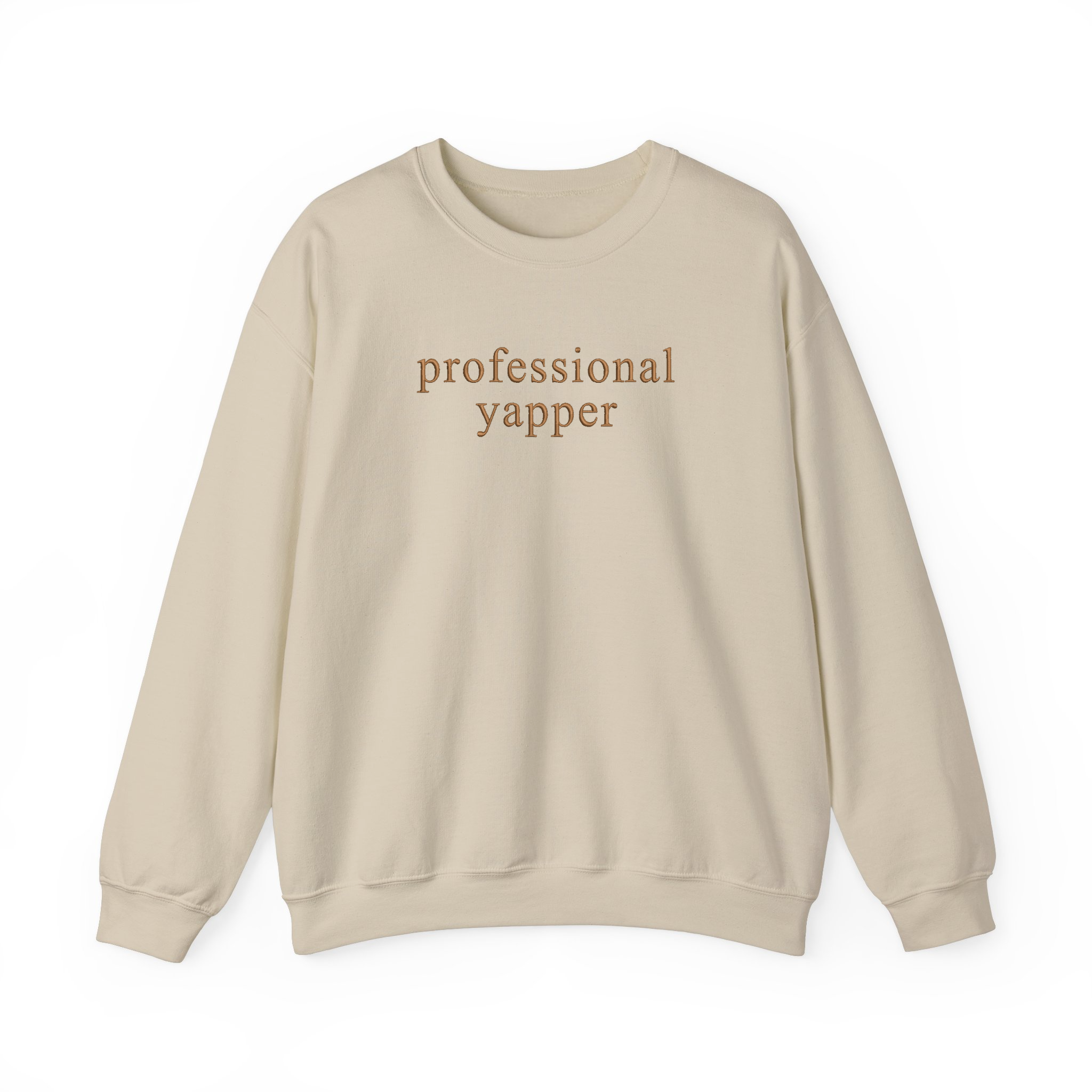 Funny Meme Professional Yapper Embroidered Sweatshirt