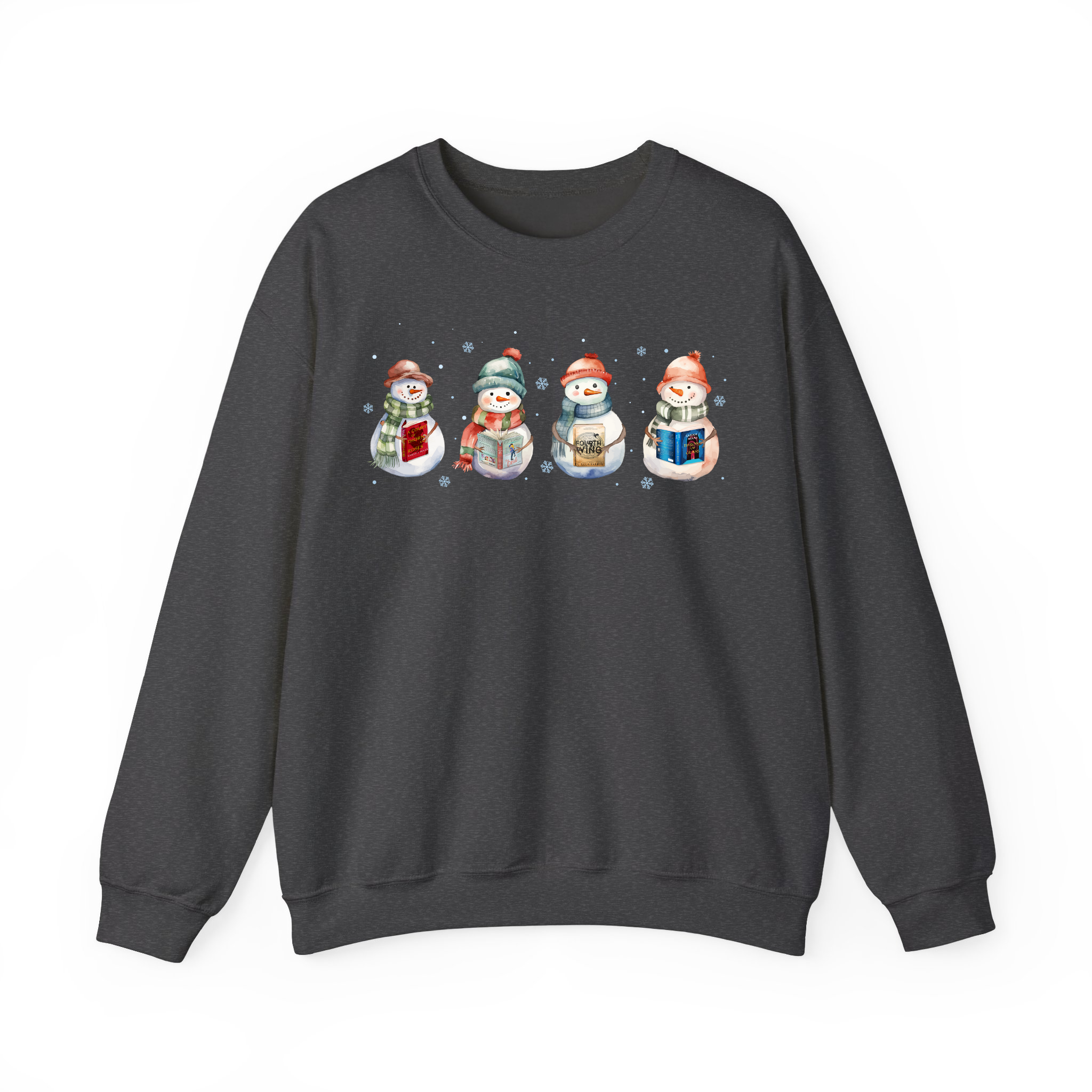 Personalized Favorite Book With Christmas Snowman Reading Book Sweatshirt