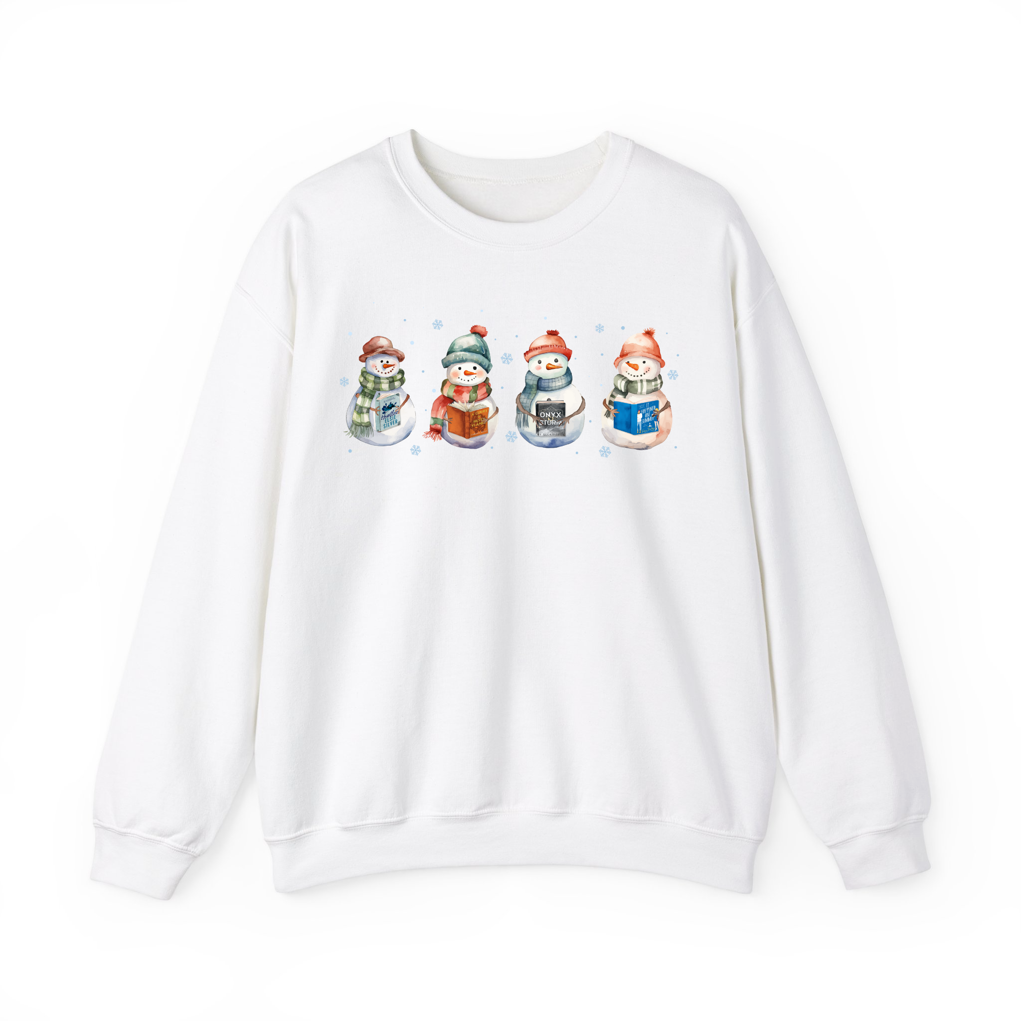 Personalized Favorite Book With Christmas Snowman Reading Book Sweatshirt