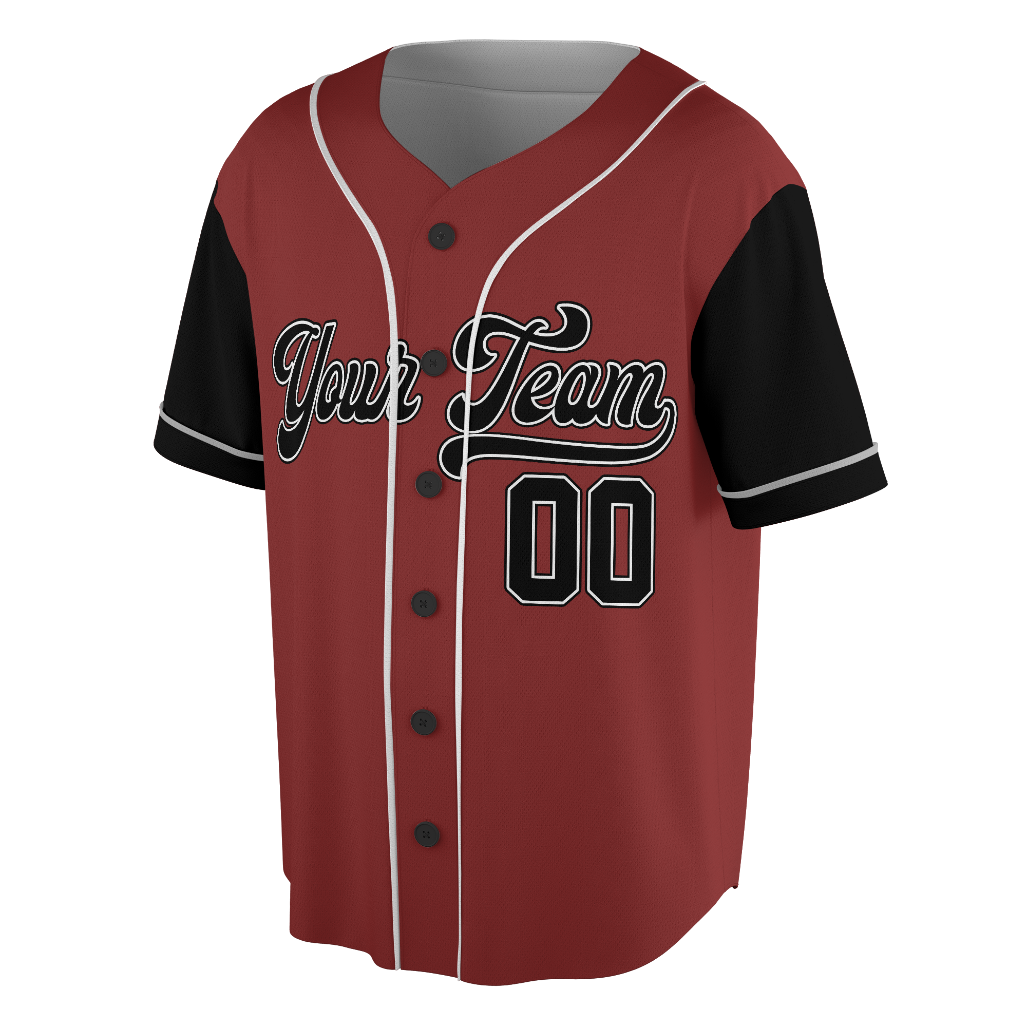 Custom Red-Black Baseball Jersey  With Team Name Number Logo