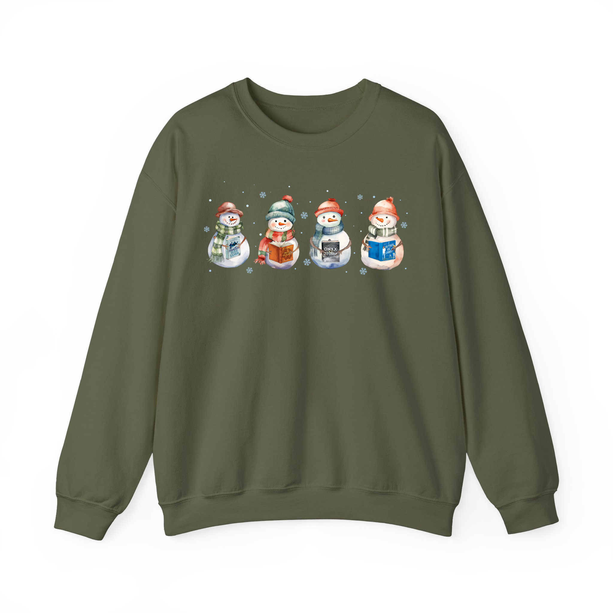 Personalized Favorite Book With Christmas Snowman Reading Book Sweatshirt