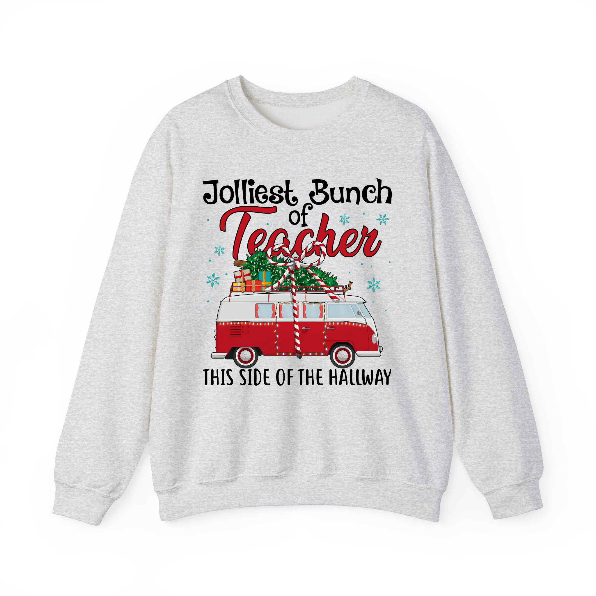 Jolliest Bunch of Teachers This Side Of The Hallway Sweatshirt, Funny Teacher Christmas Gift