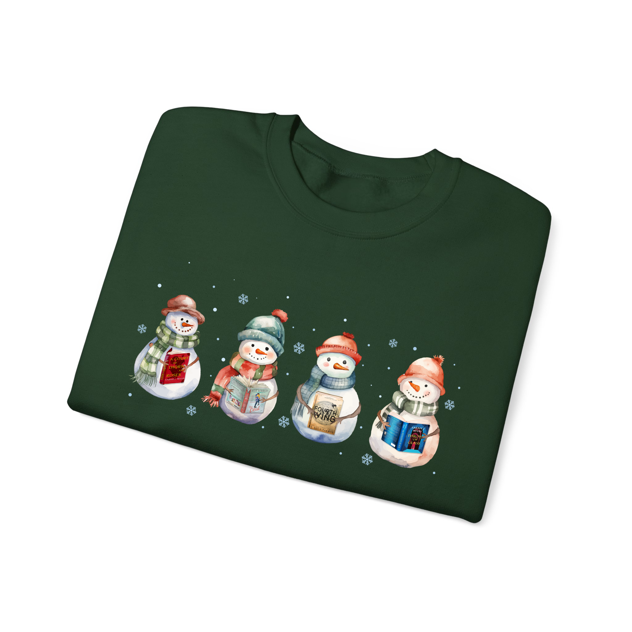 Personalized Favorite Book With Christmas Snowman Reading Book Sweatshirt