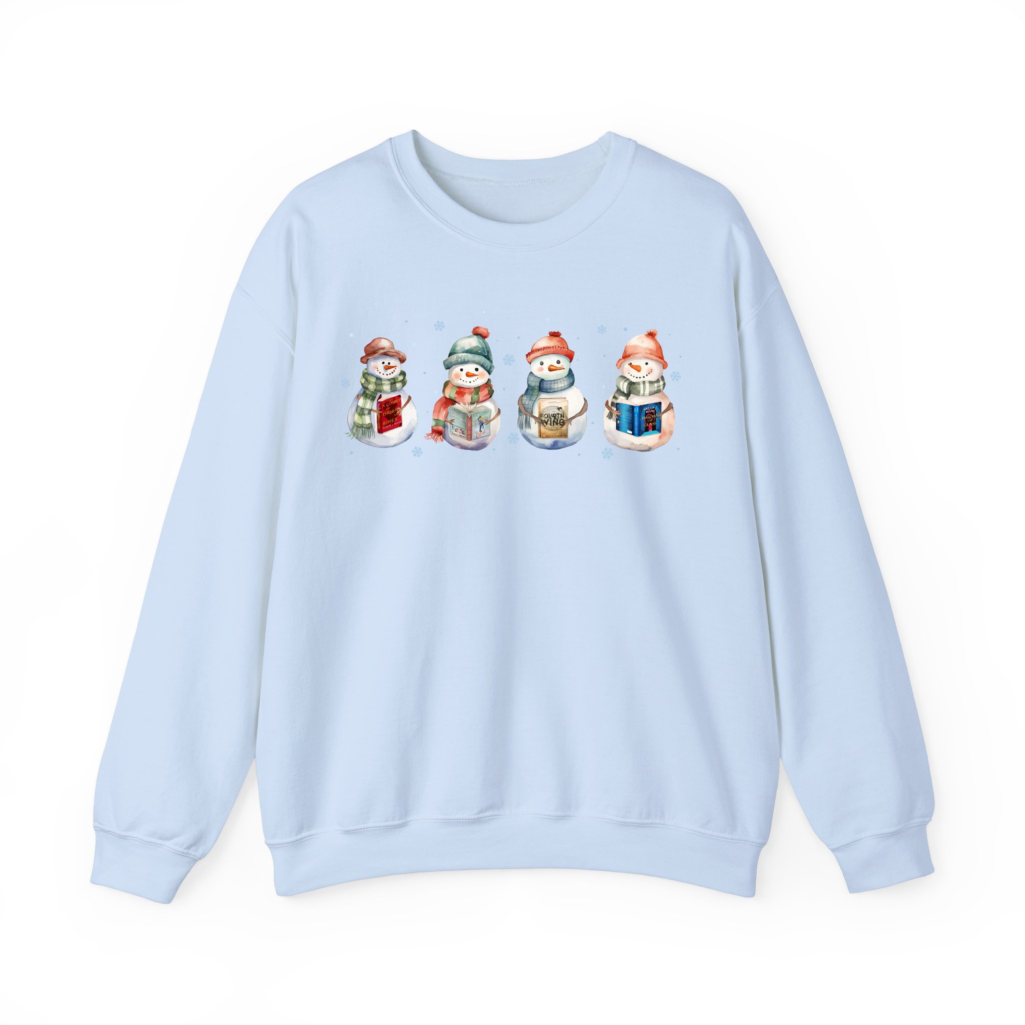 Personalized Favorite Book With Christmas Snowman Reading Book Sweatshirt