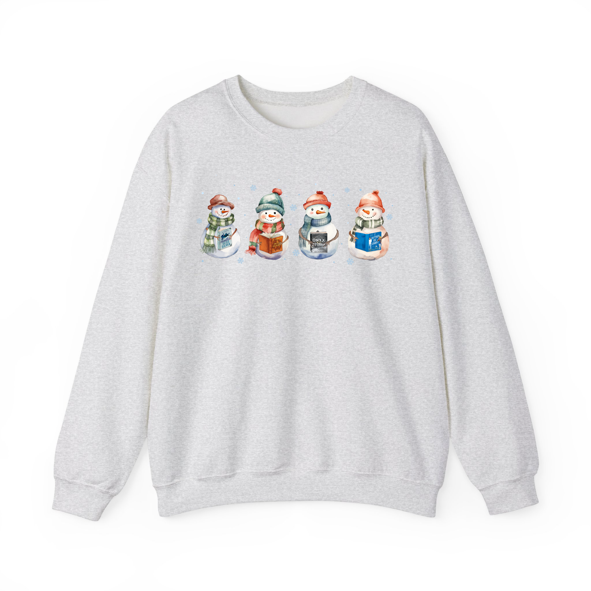 Personalized Favorite Book With Christmas Snowman Reading Book Sweatshirt