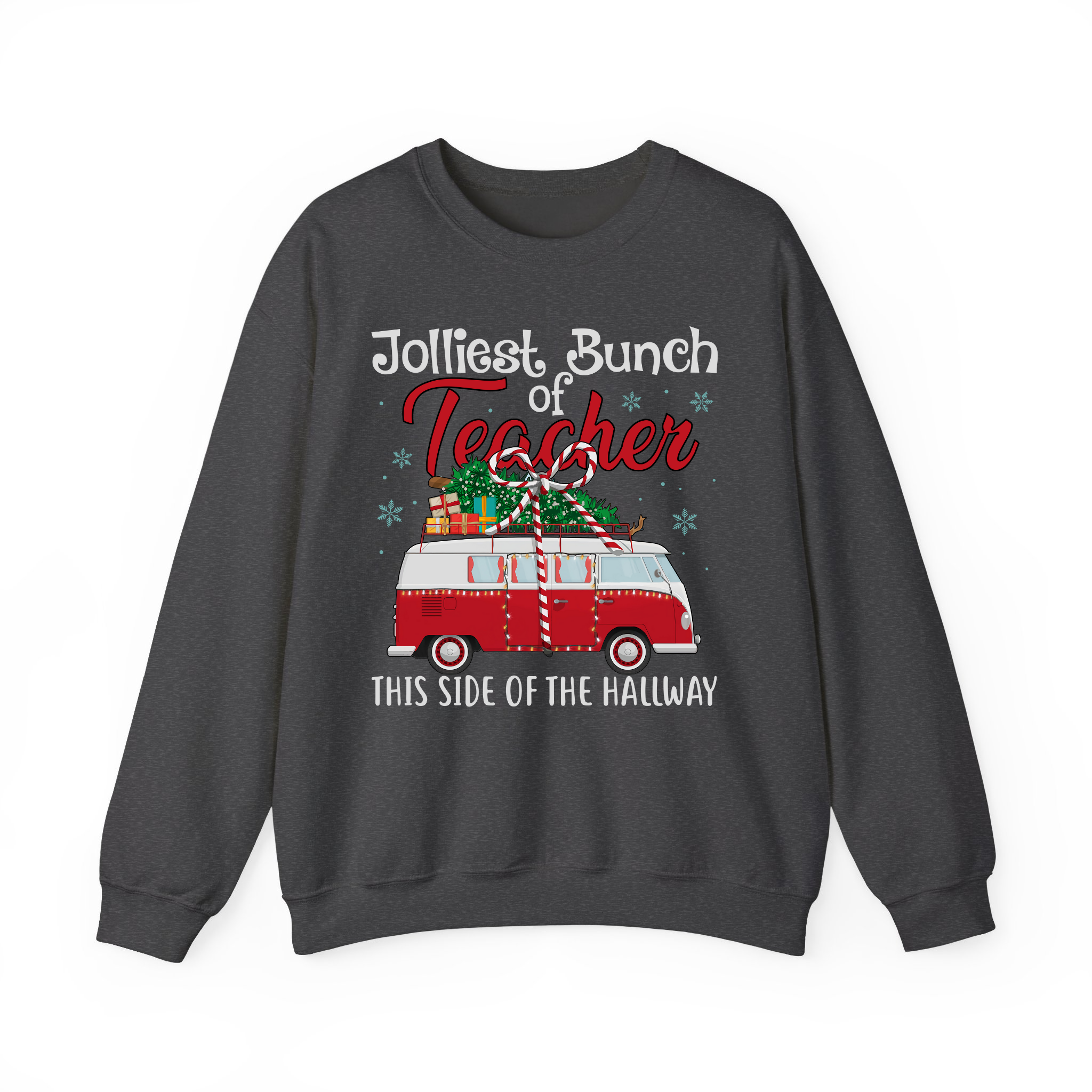 Jolliest Bunch of Teachers This Side Of The Hallway Sweatshirt, Funny Teacher Christmas Gift