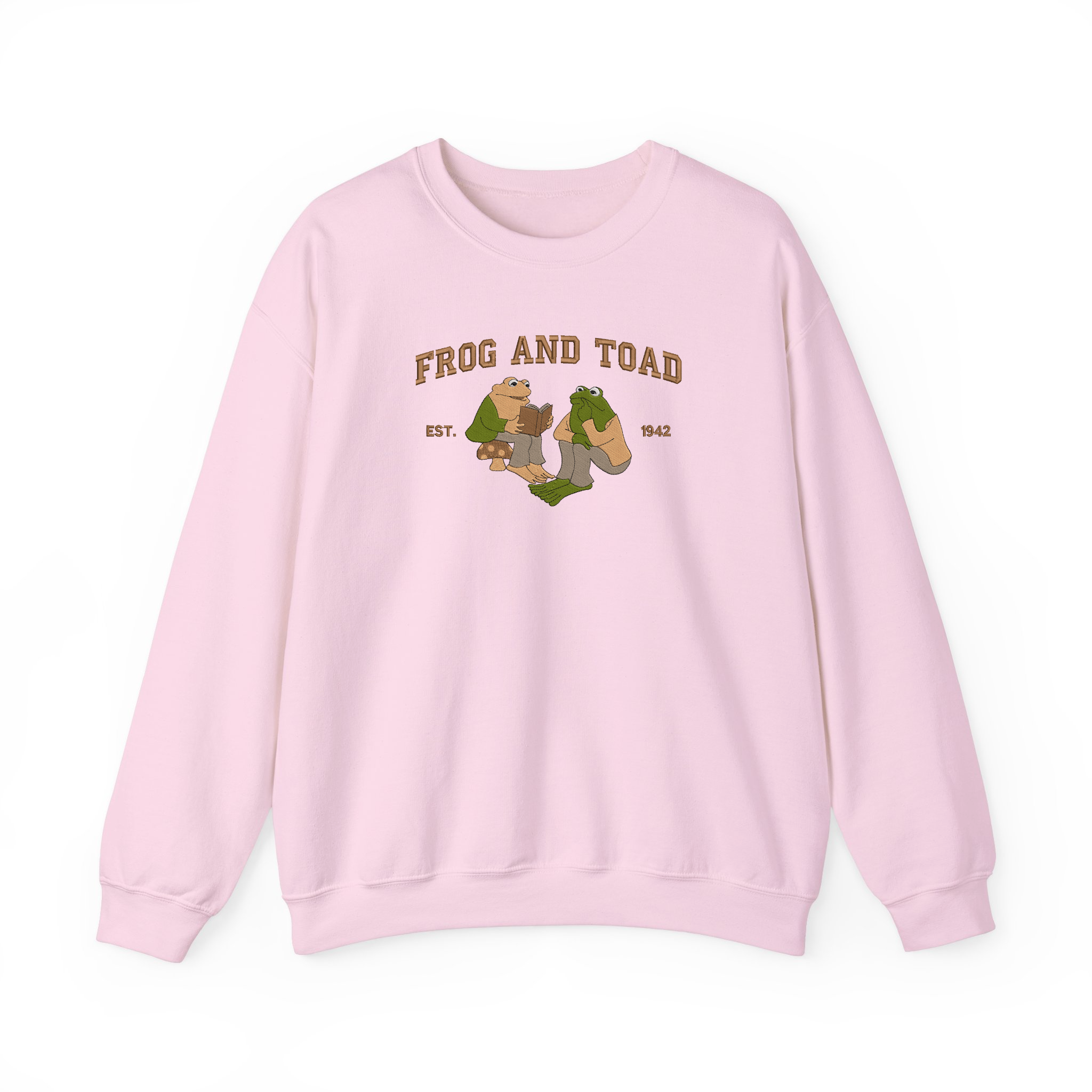 Frog And Toad Reading Book Vintage Embroidered Sweatshirt For Book Lover