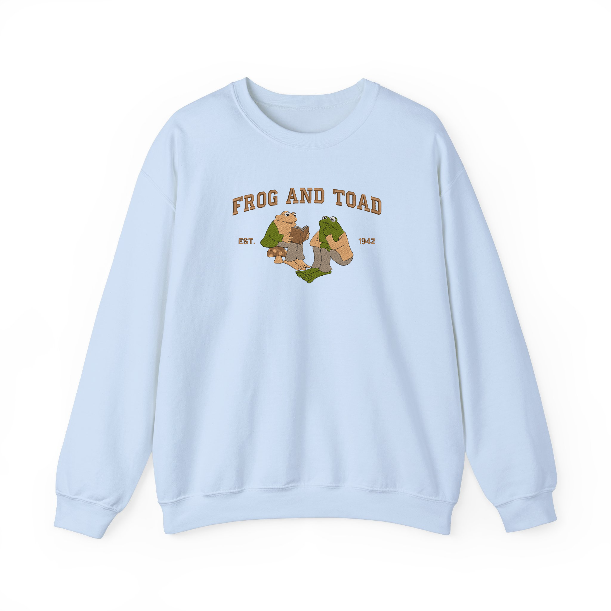 Frog And Toad Reading Book Vintage Embroidered Sweatshirt For Book Lover