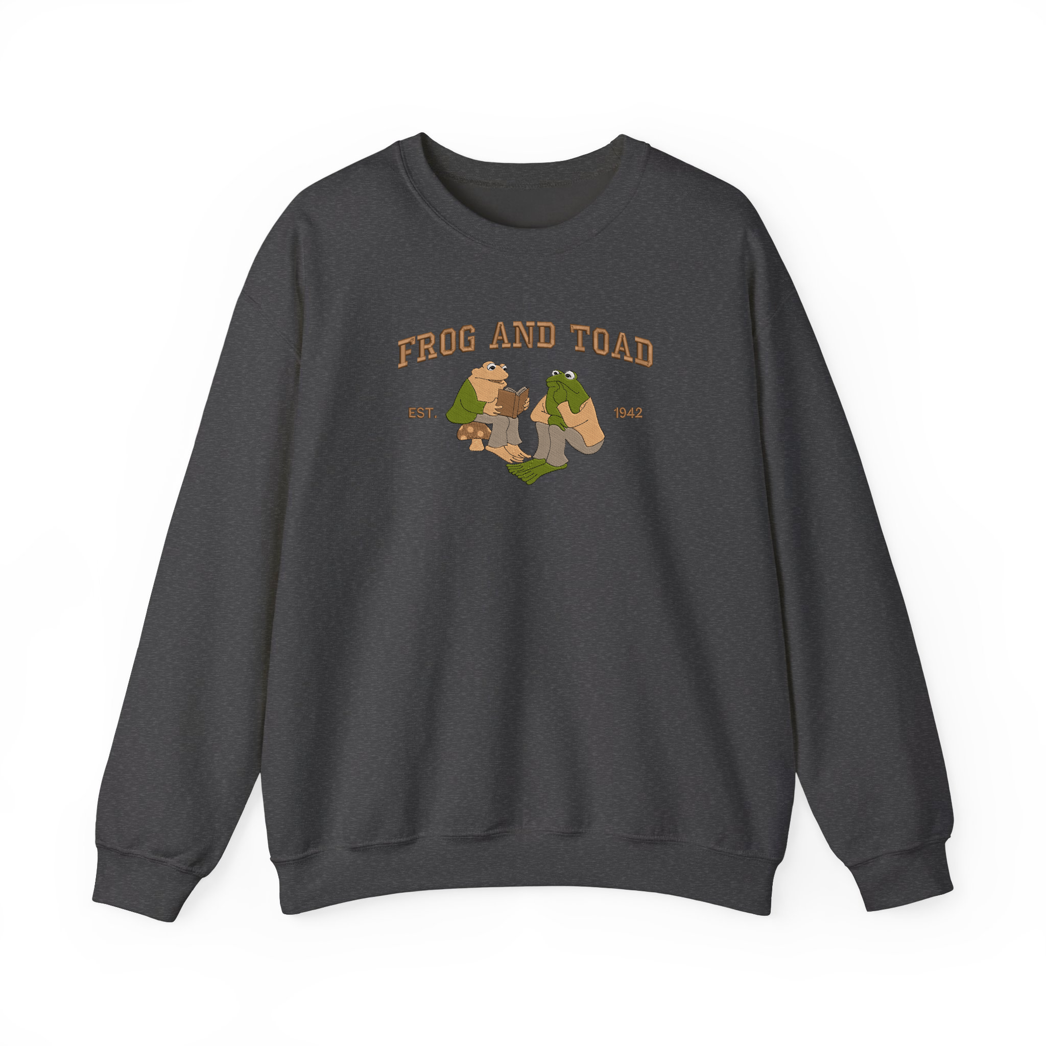 Frog And Toad Reading Book Vintage Embroidered Sweatshirt For Book Lover