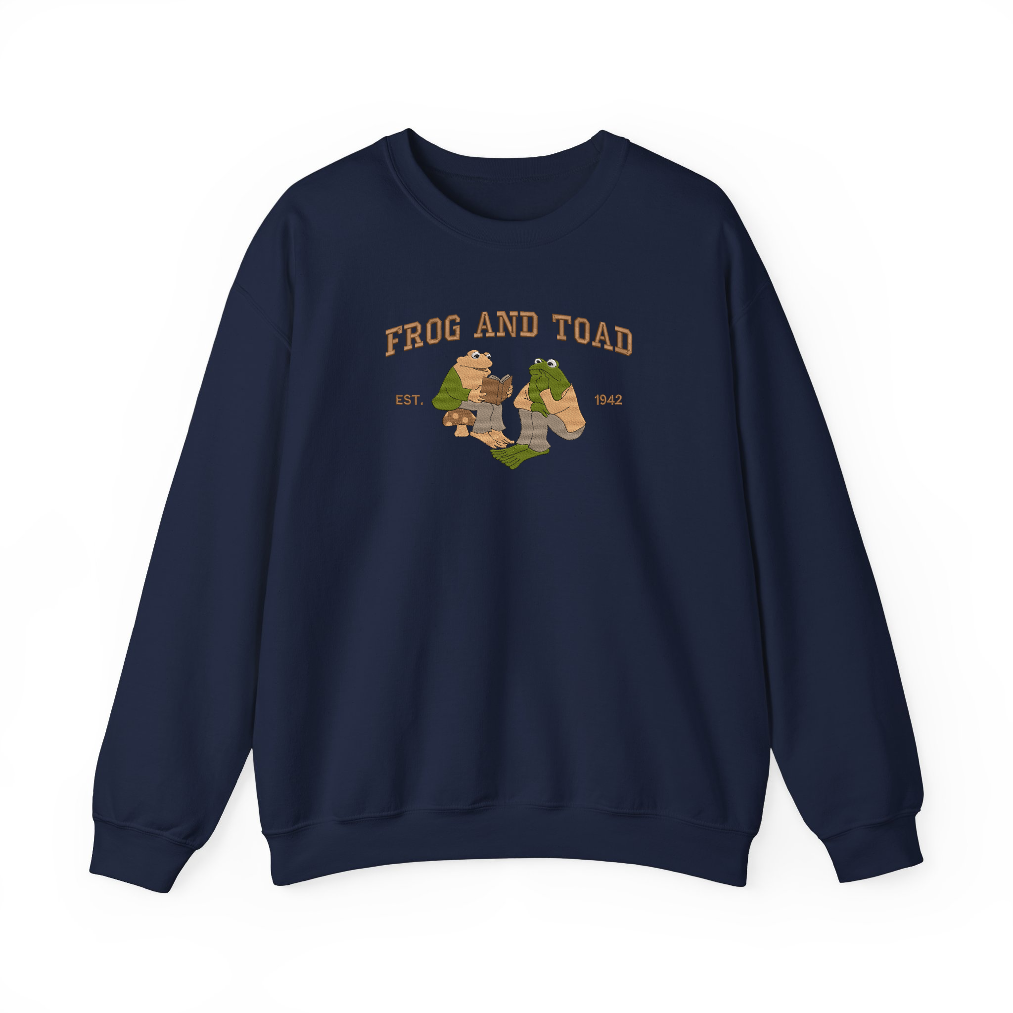 Frog And Toad Reading Book Vintage Embroidered Sweatshirt For Book Lover