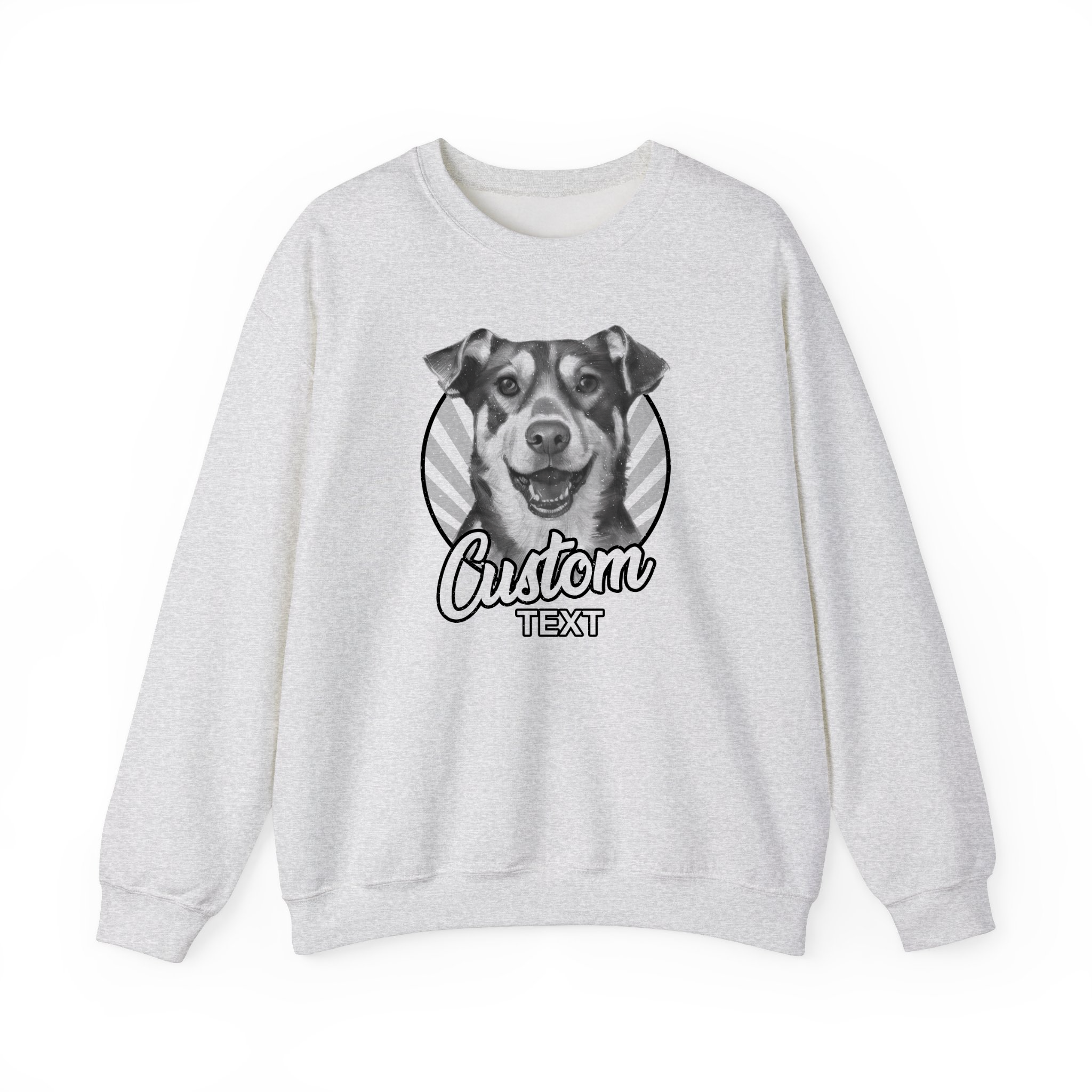 Custom Your Pet's Photo No Color Sketch Sweatshirt