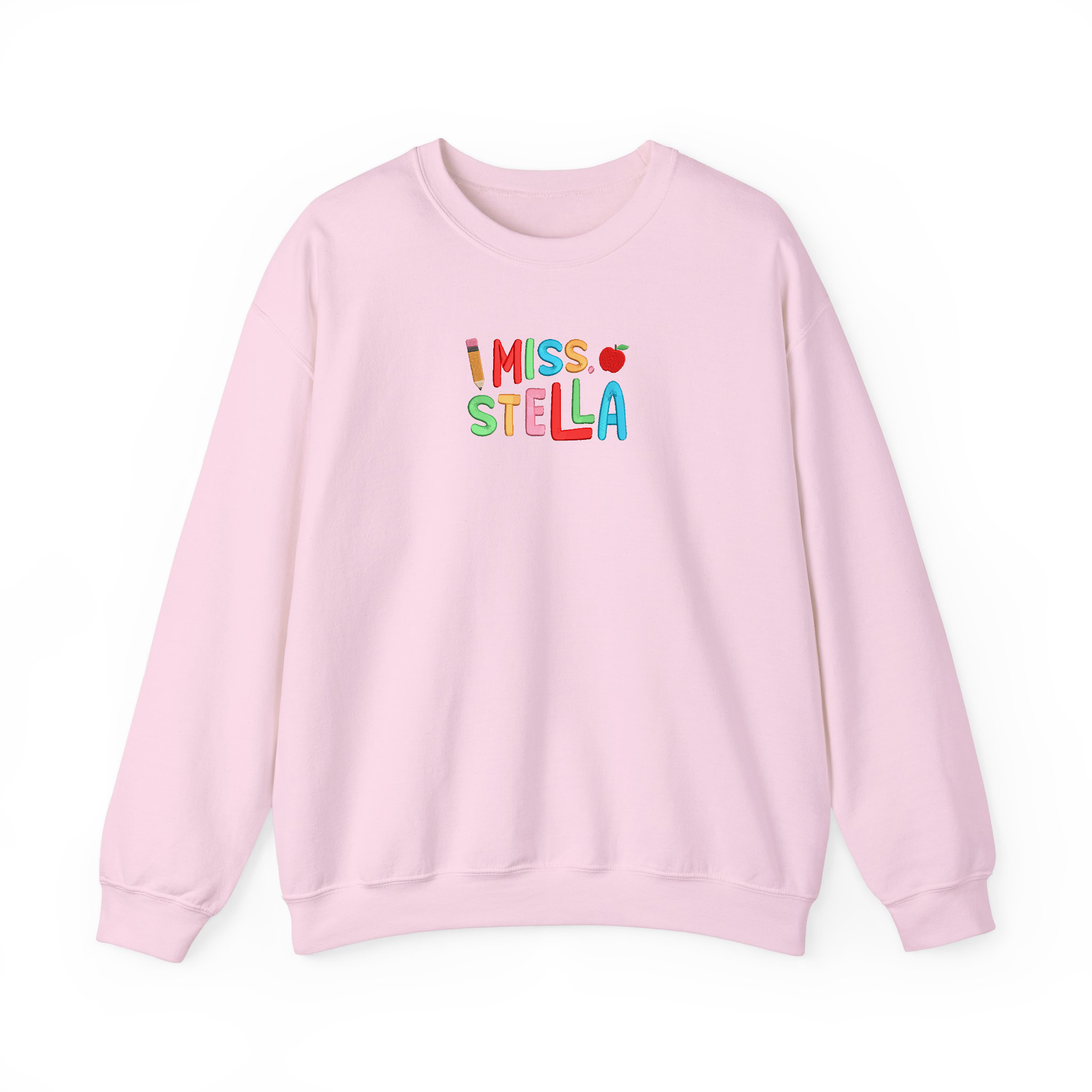 Personalized Teacher Name Groovy Embroidered Sweatshirt