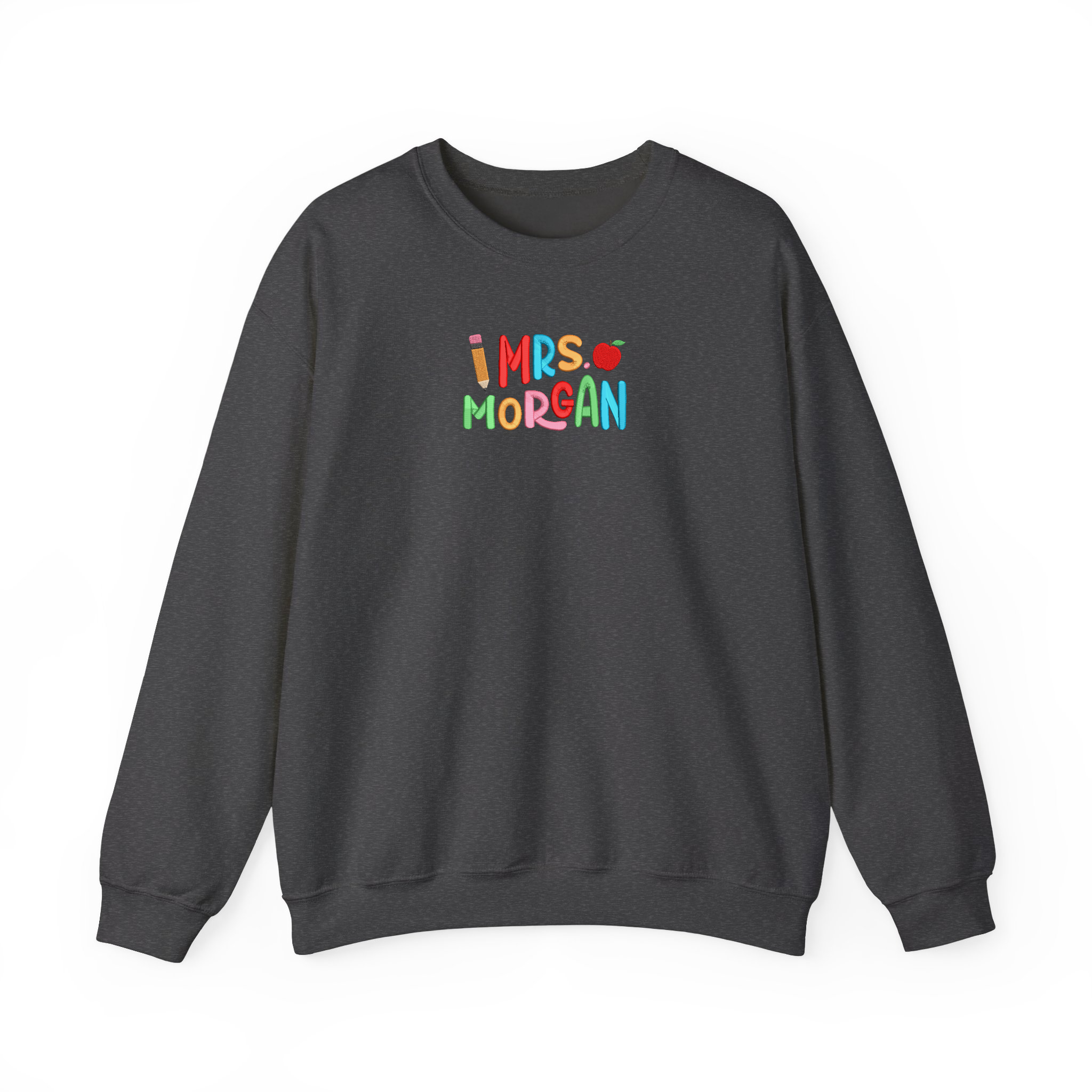 Personalized Teacher Name Groovy Embroidered Sweatshirt