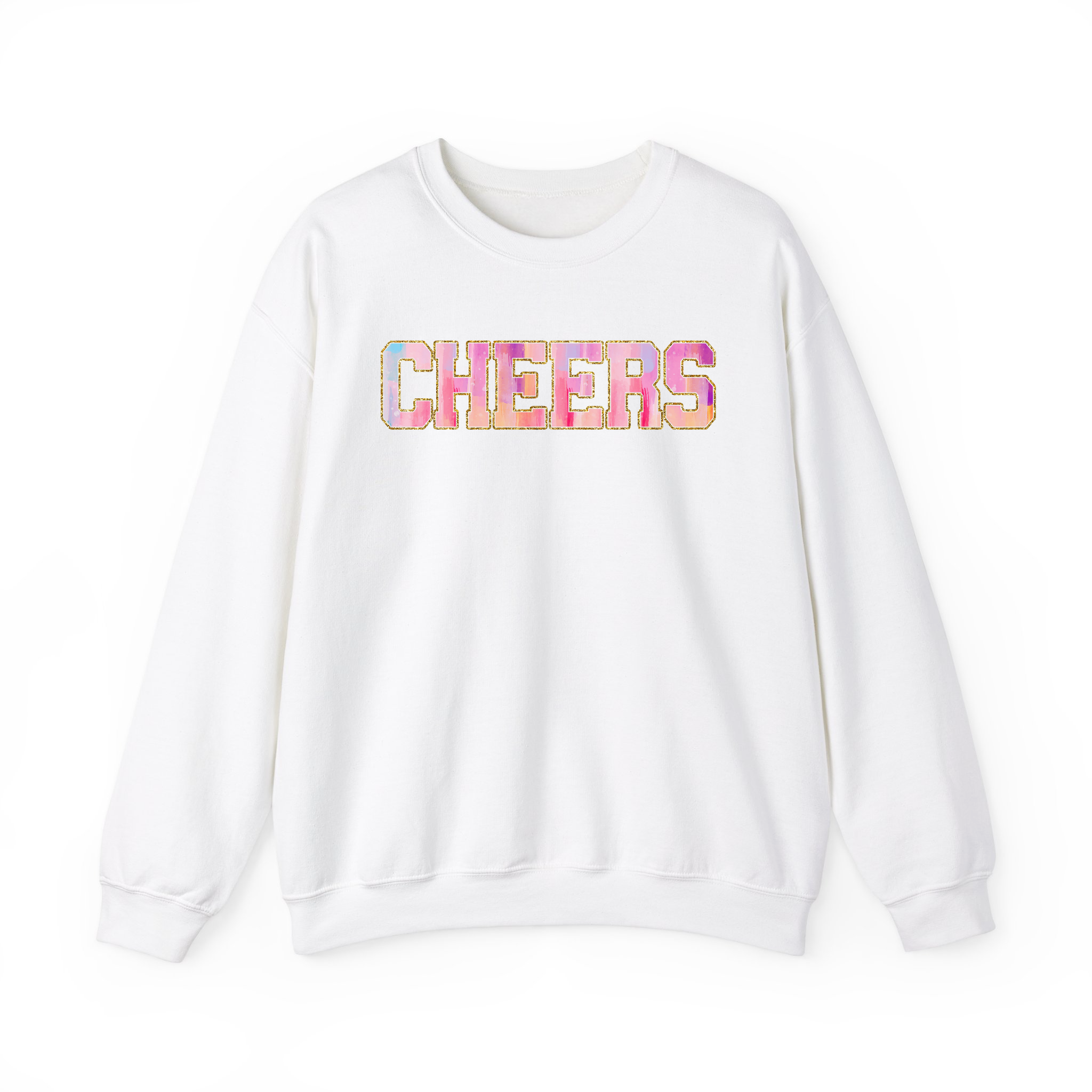 CHEERS Glitter Printing Sweatshirt, New Year Eve 2025