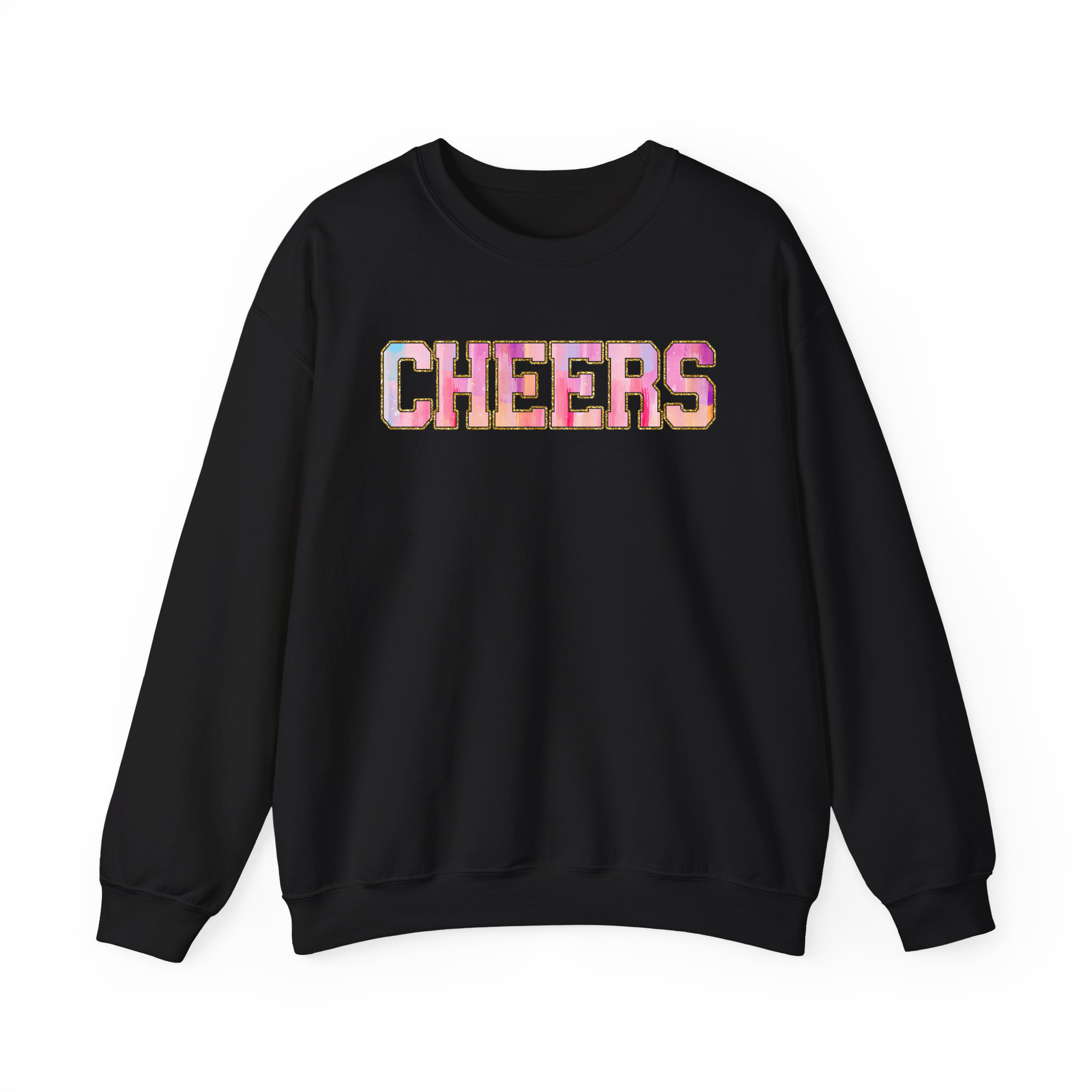 CHEERS Glitter Printing Sweatshirt, New Year Eve 2025