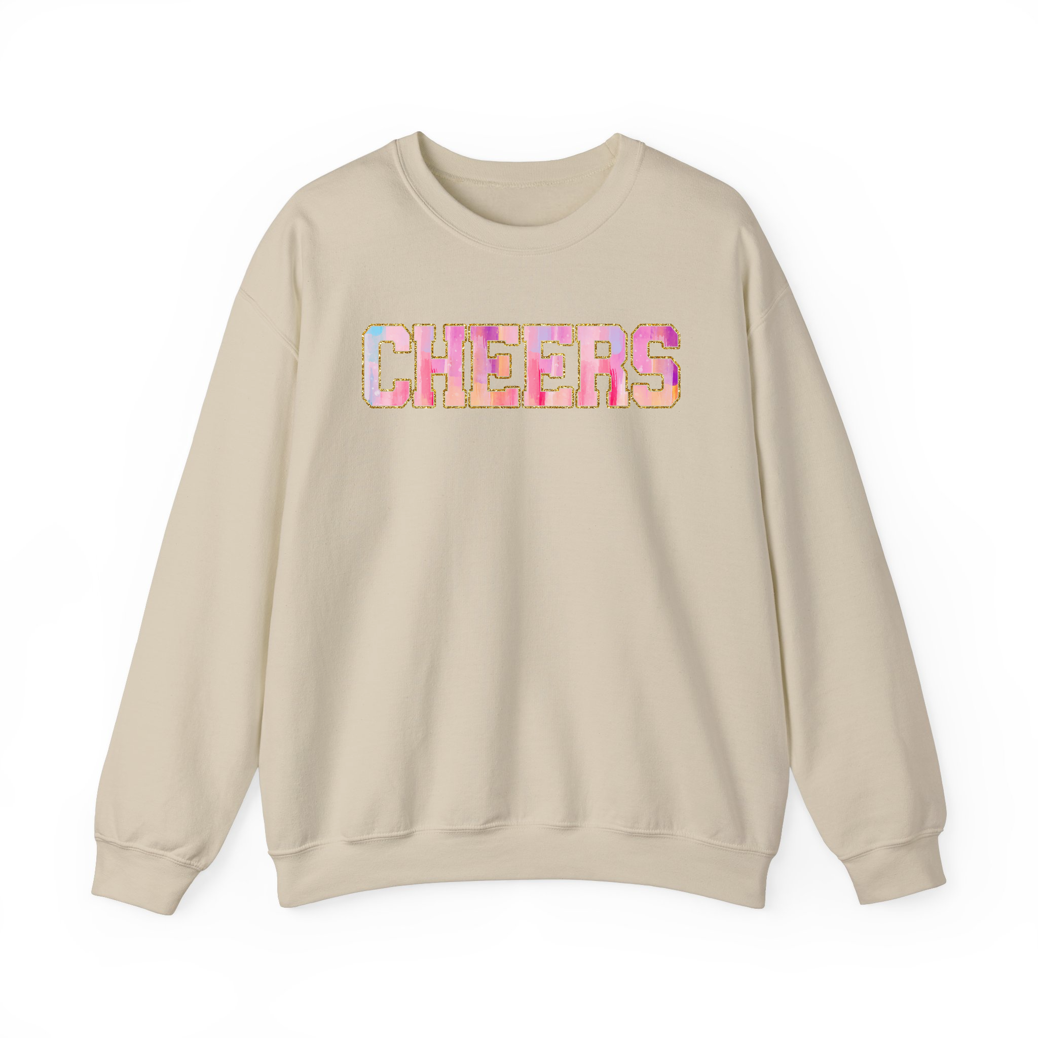 CHEERS Glitter Printing Sweatshirt, New Year Eve 2025