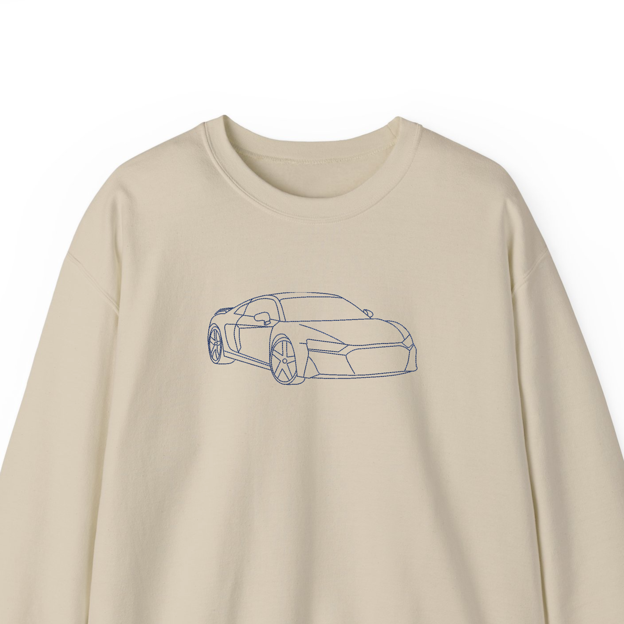 Custom Your Car Outline Embroidered Sweatshirt, Hoodie, Personalized Dad/Boyfriend Gift