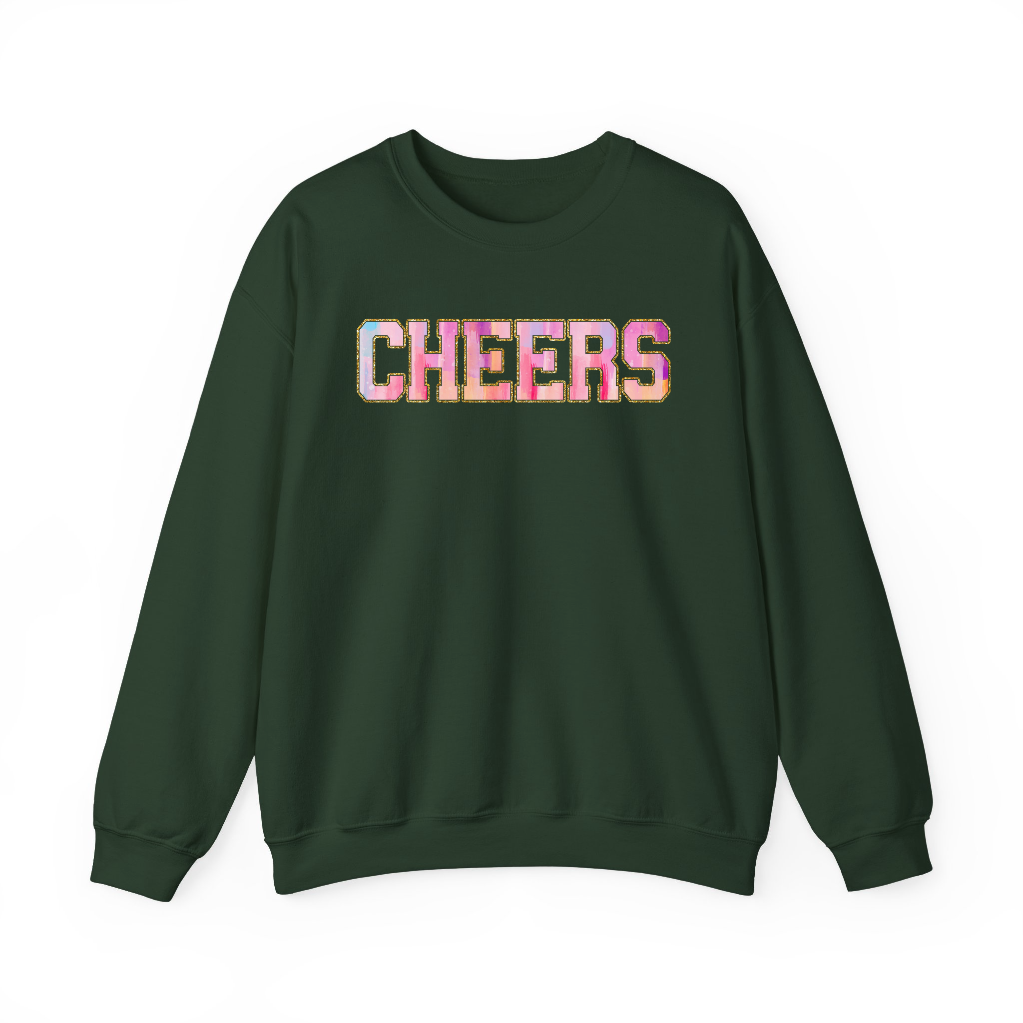 CHEERS Glitter Printing Sweatshirt, New Year Eve 2025