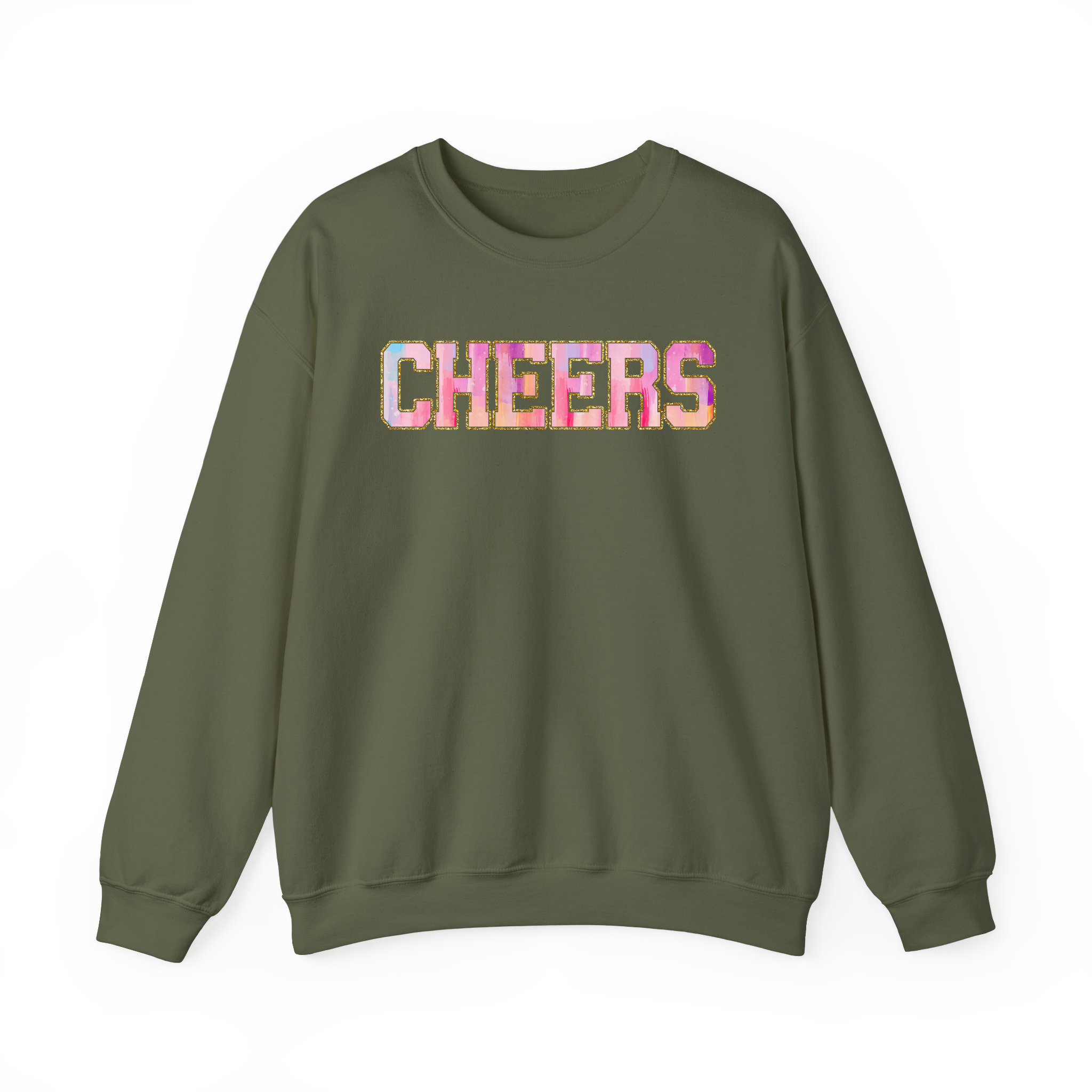 CHEERS Glitter Printing Sweatshirt, New Year Eve 2025