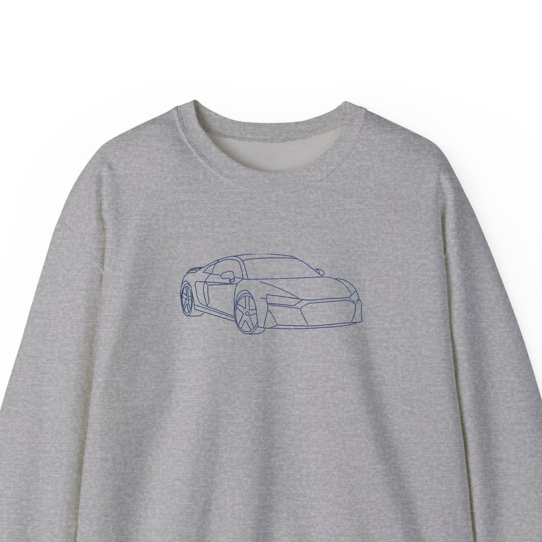 Custom Your Car Outline Embroidered Sweatshirt, Hoodie, Personalized Dad/Boyfriend Gift