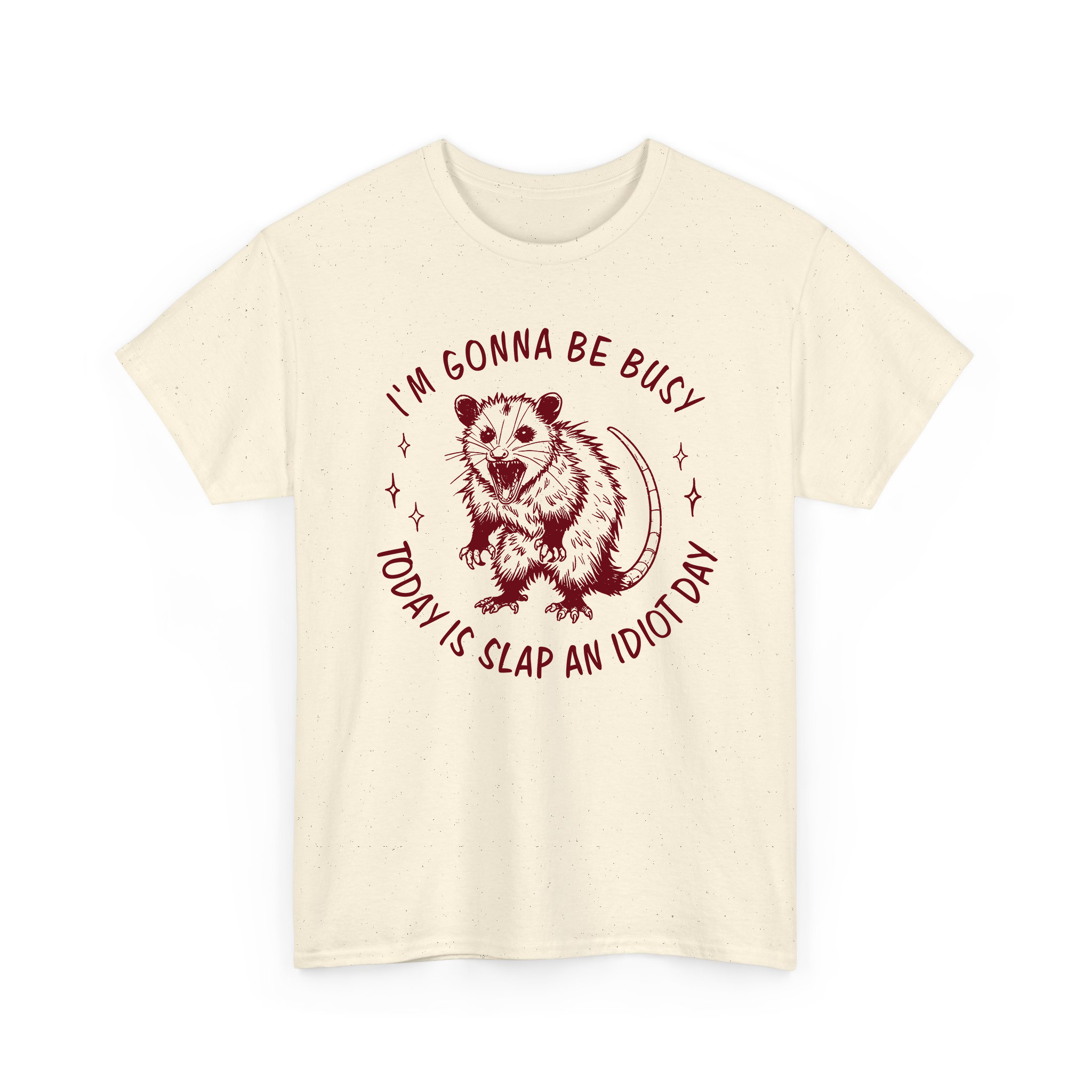 Funny Opossum Today Is Slap An Idiot Day I'm Gonna Be Busy T-shirt