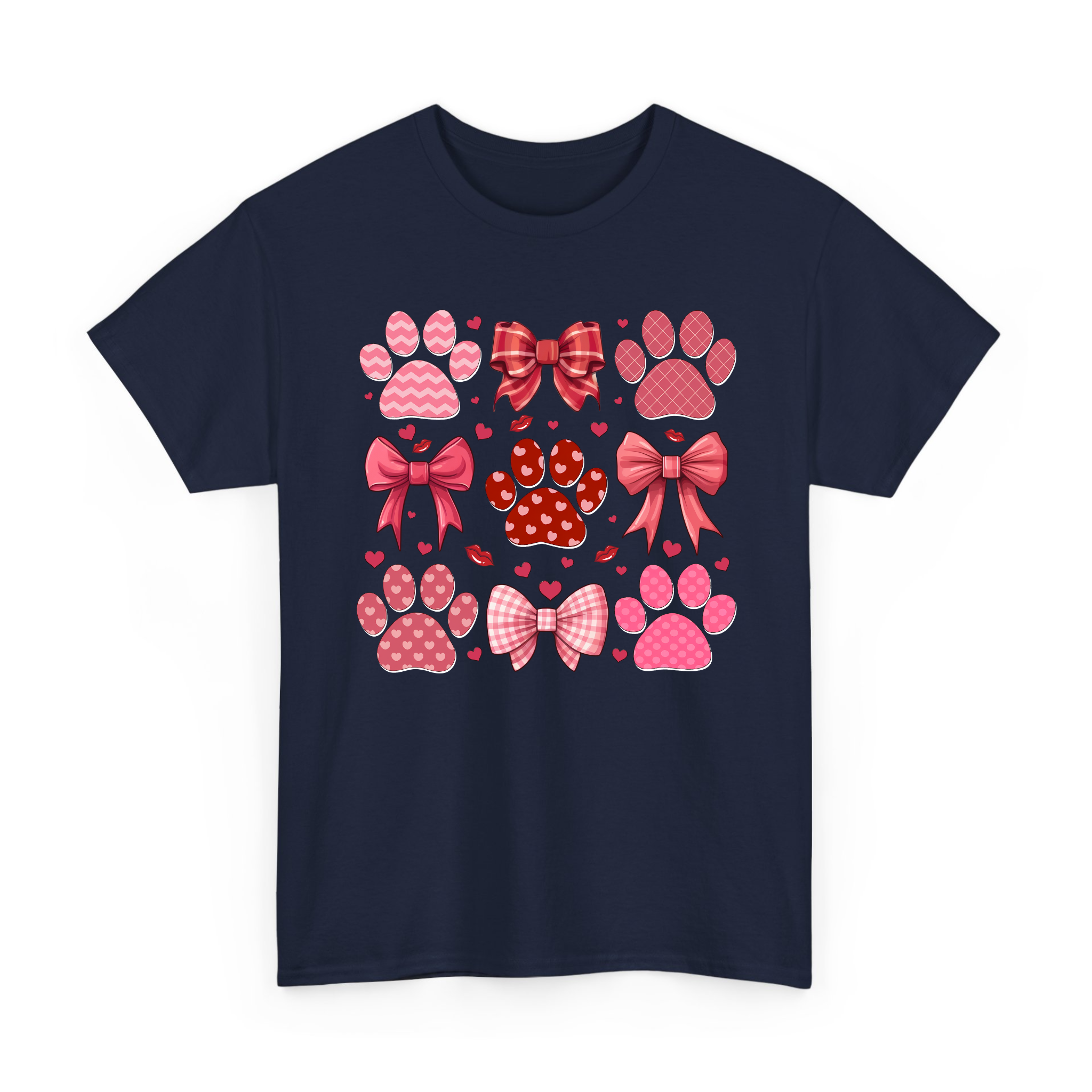 Dog Paw Valentine Coquette and Heart T-shirt, Sweatshirt