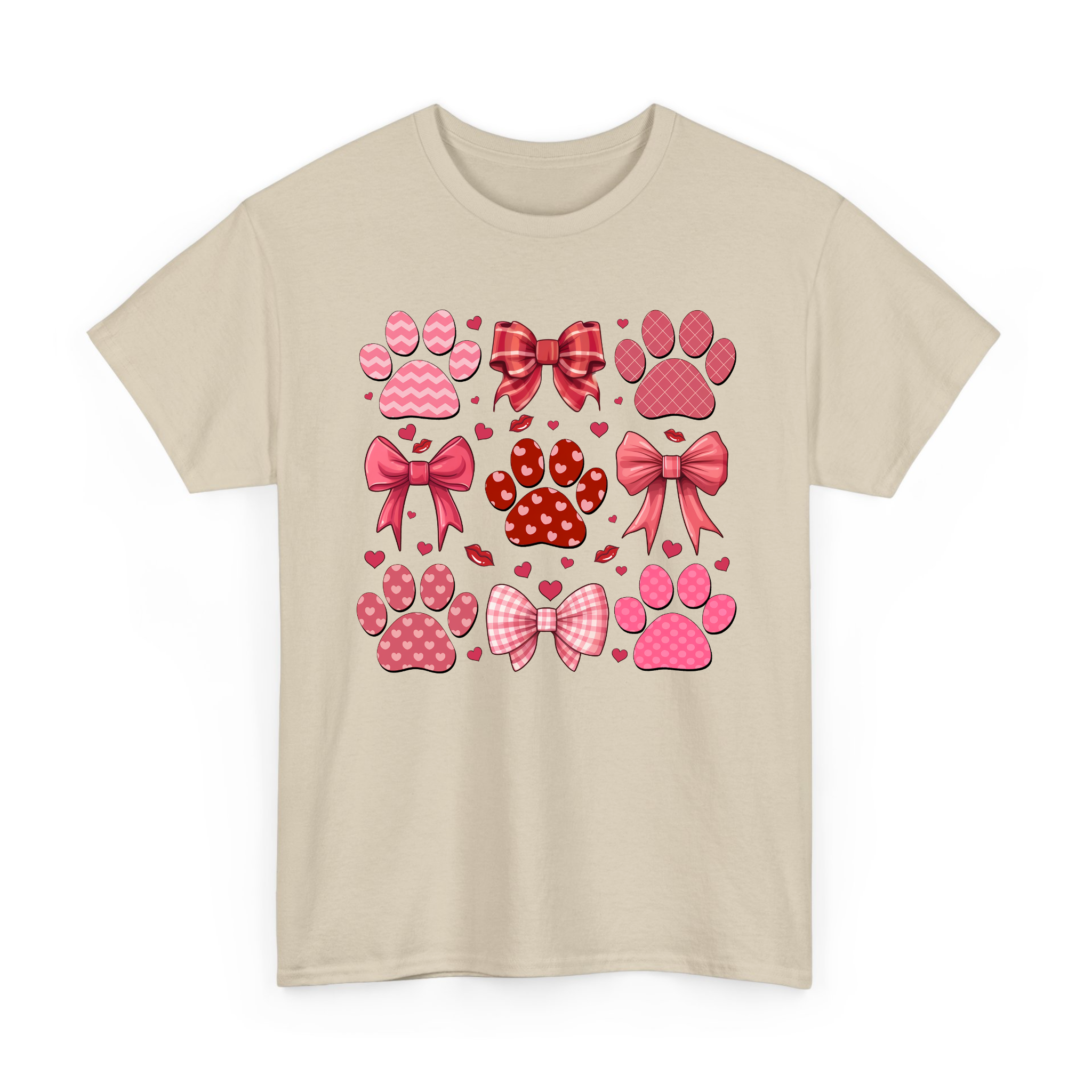 Dog Paw Valentine Coquette and Heart T-shirt, Sweatshirt