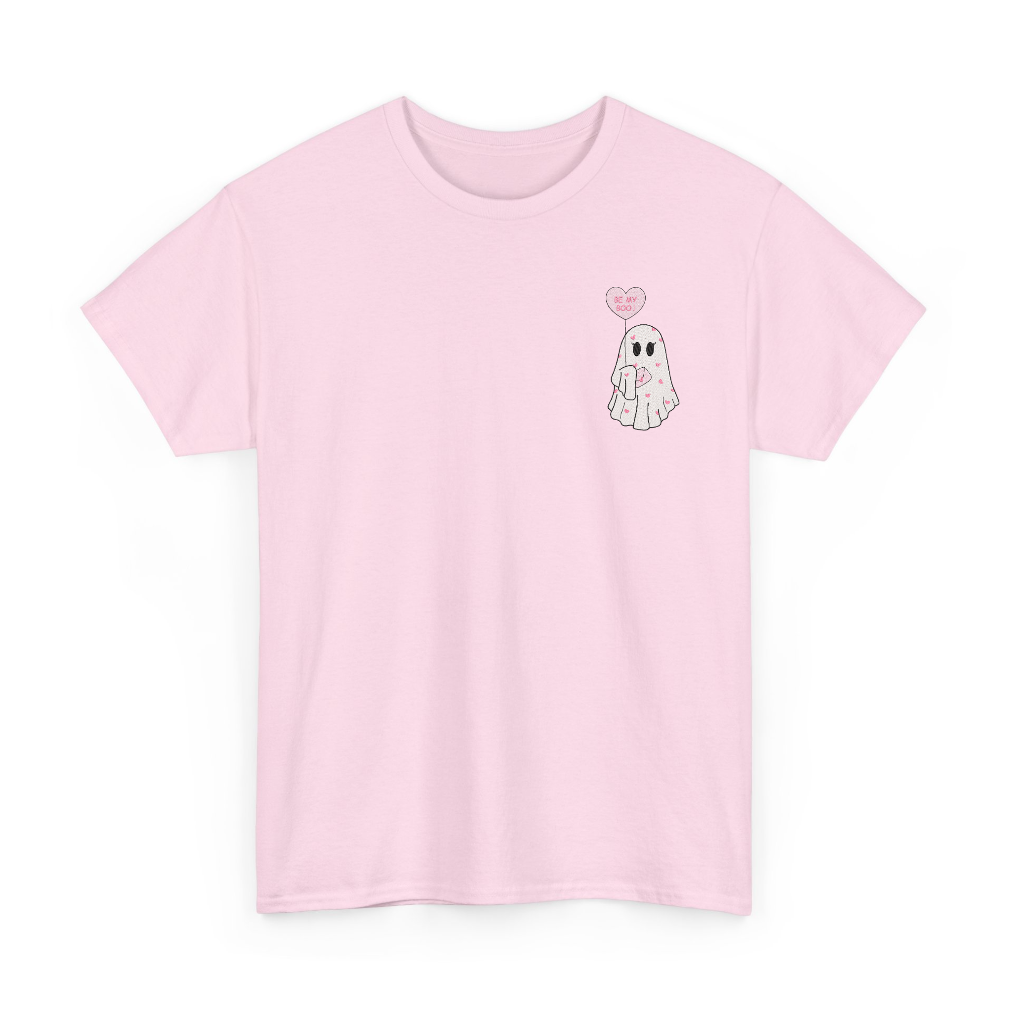 Be My Boo Cute Valentine Ghost Embroidered T-shirt, Sweatshirt