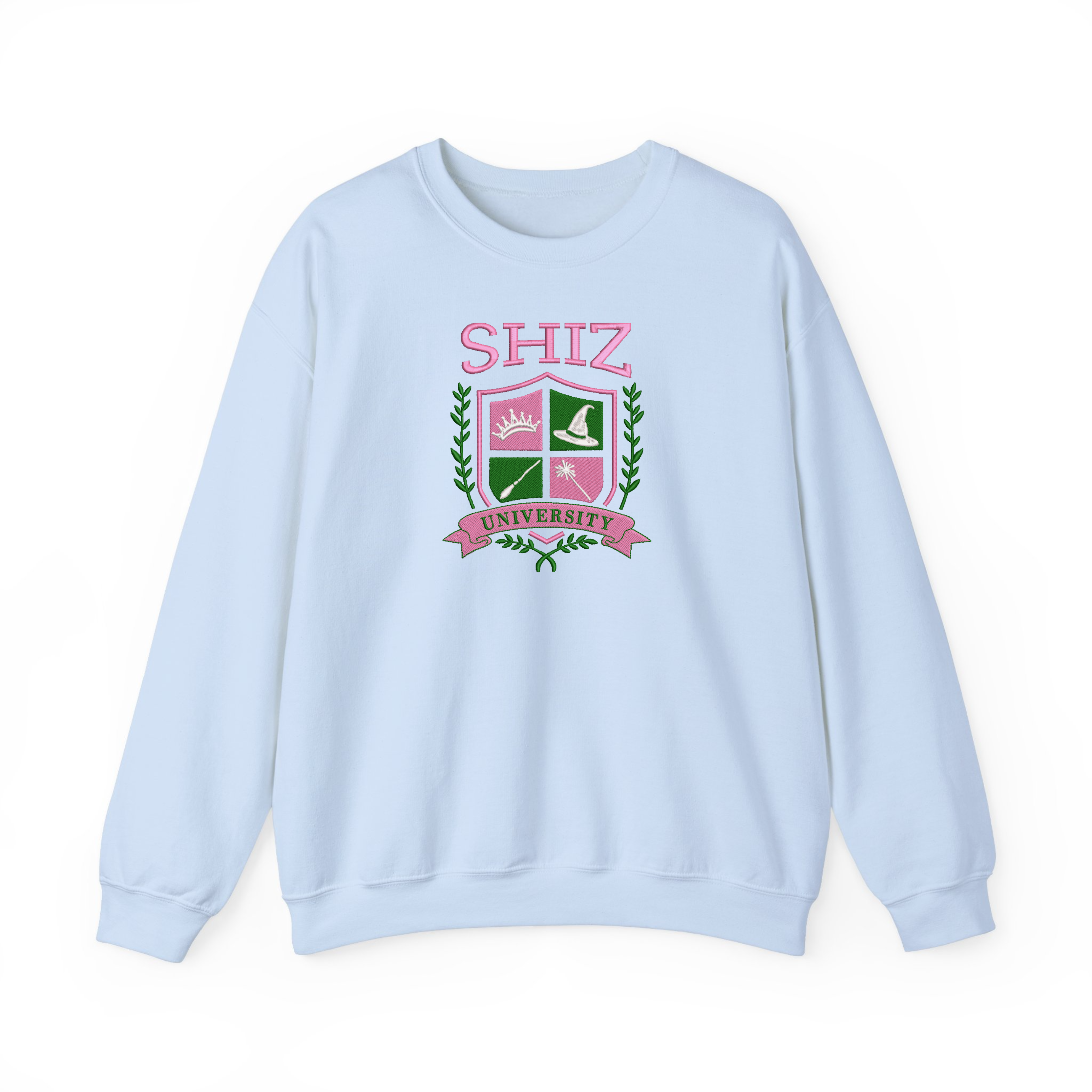 Pink And Green Shiz Uni Musical Movie Embroidered Sweatshirt