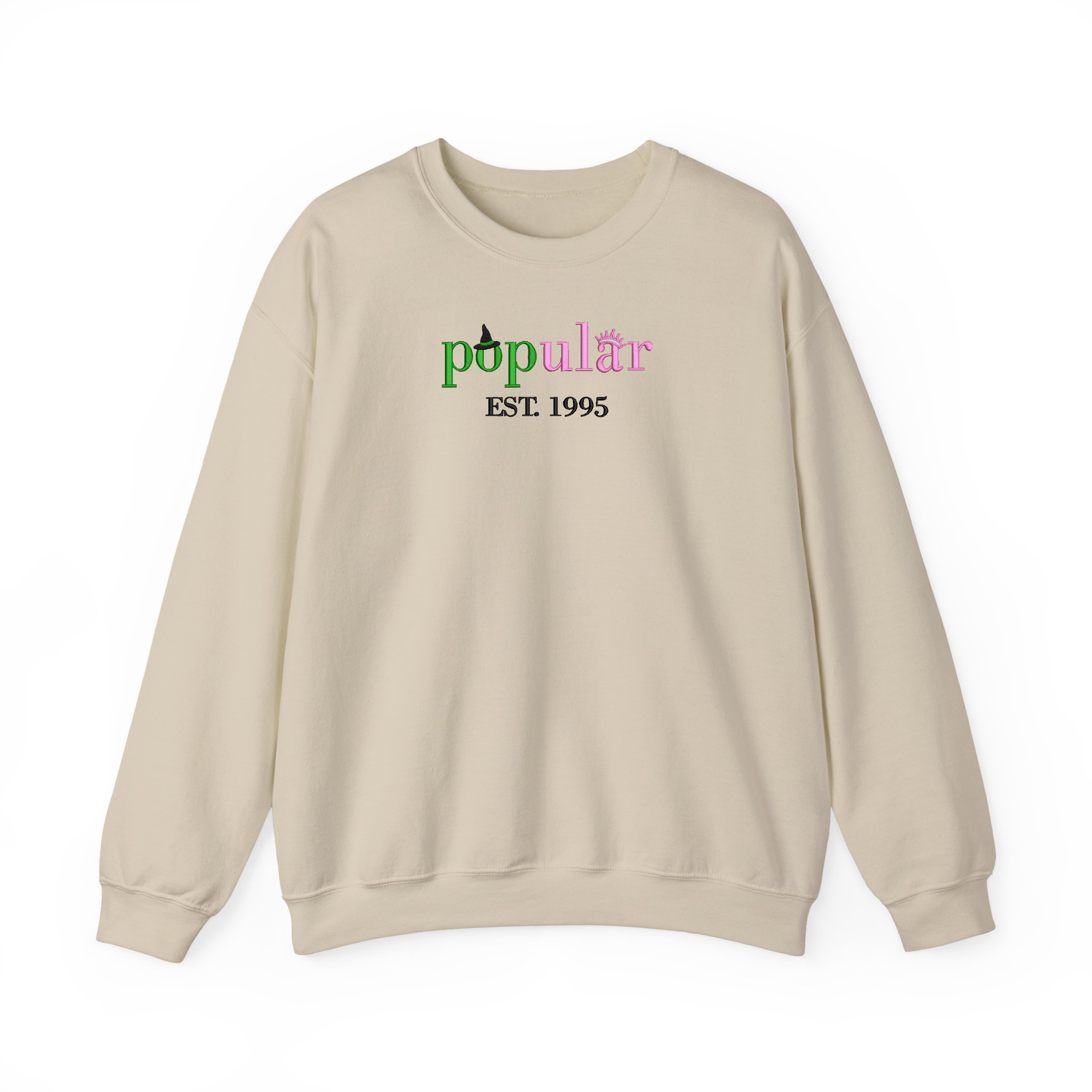 Pink And Green Popular Wizard Movie Embroidered Sweatshirt