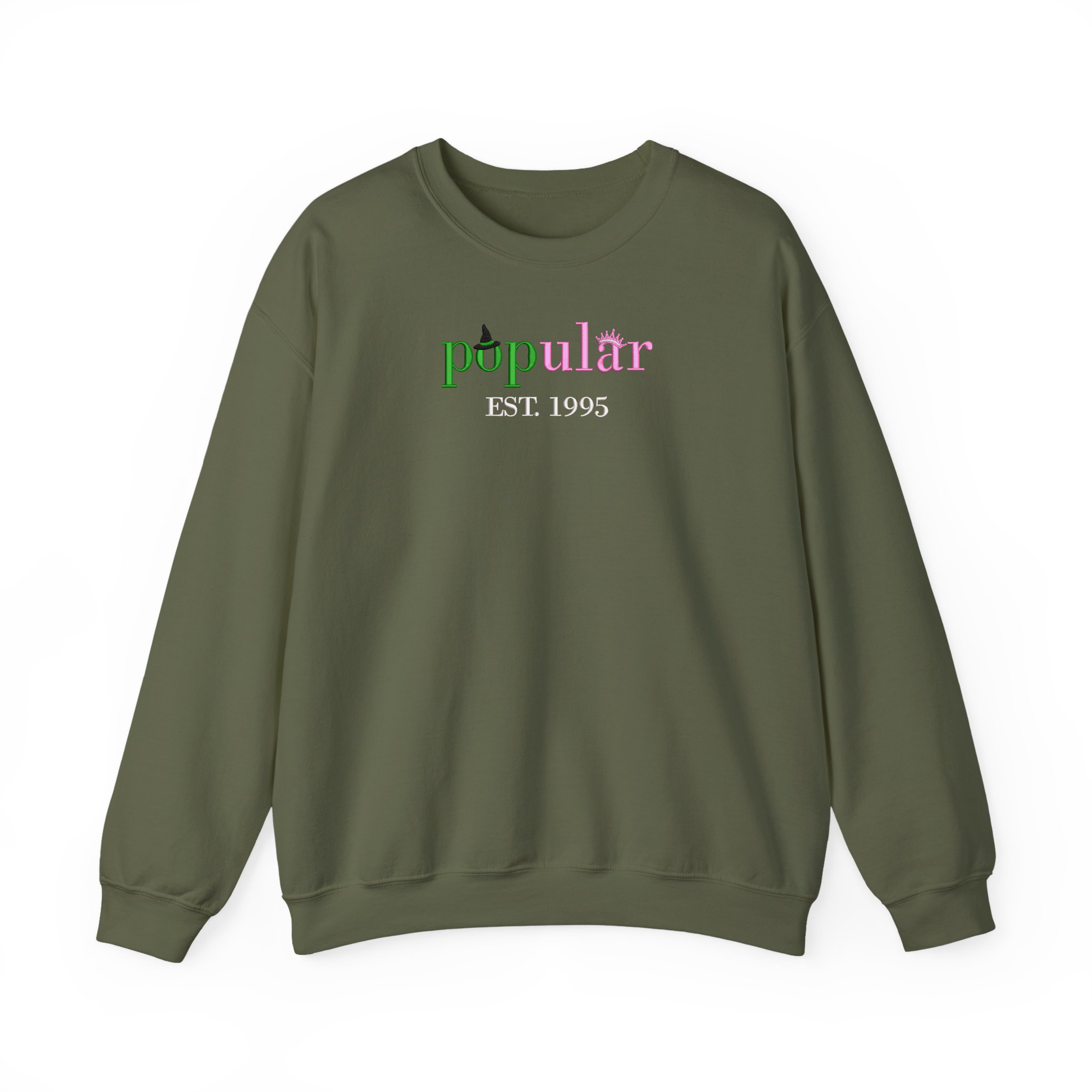 Pink And Green Popular Wizard Movie Embroidered Sweatshirt