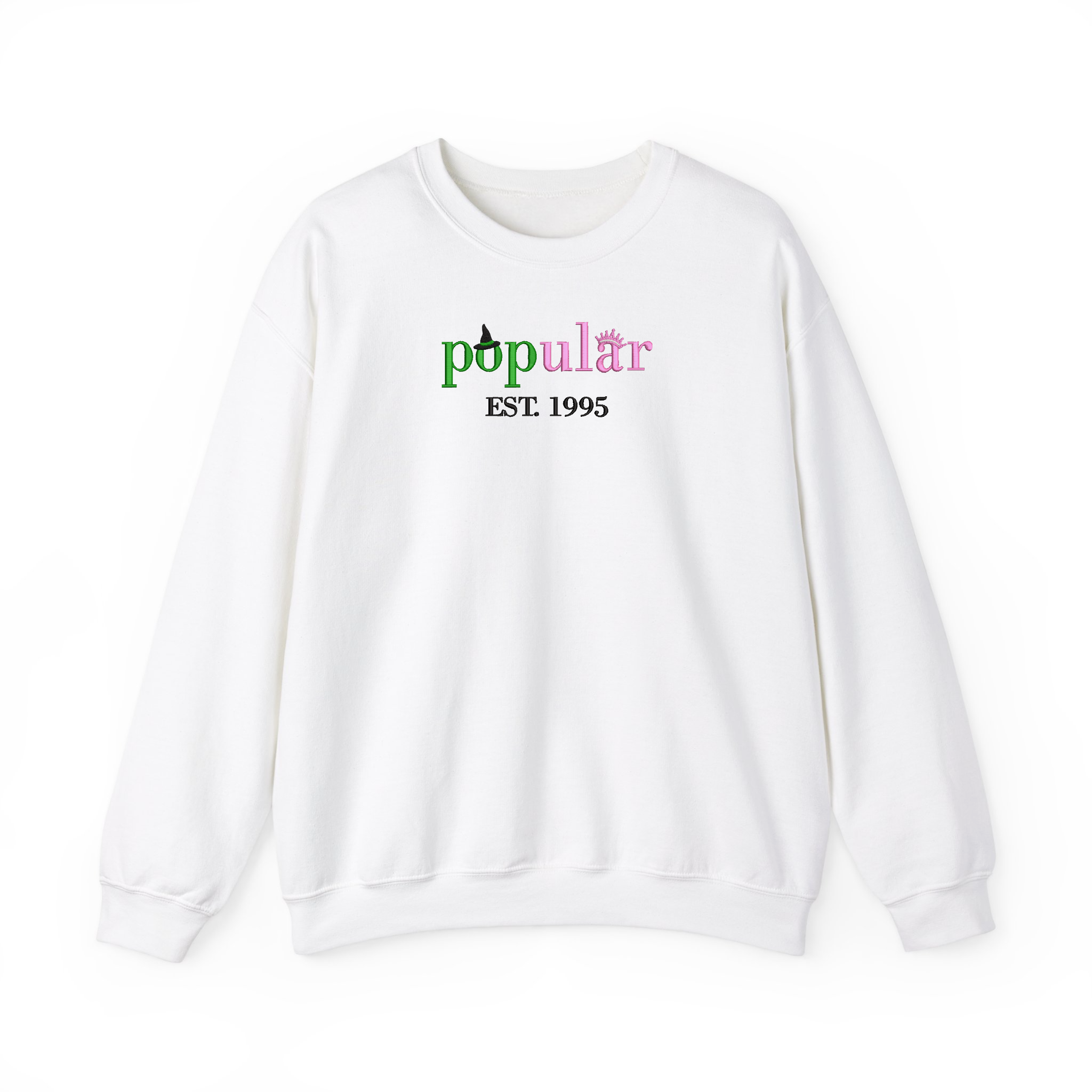 Pink And Green Popular Wizard Movie Embroidered Sweatshirt