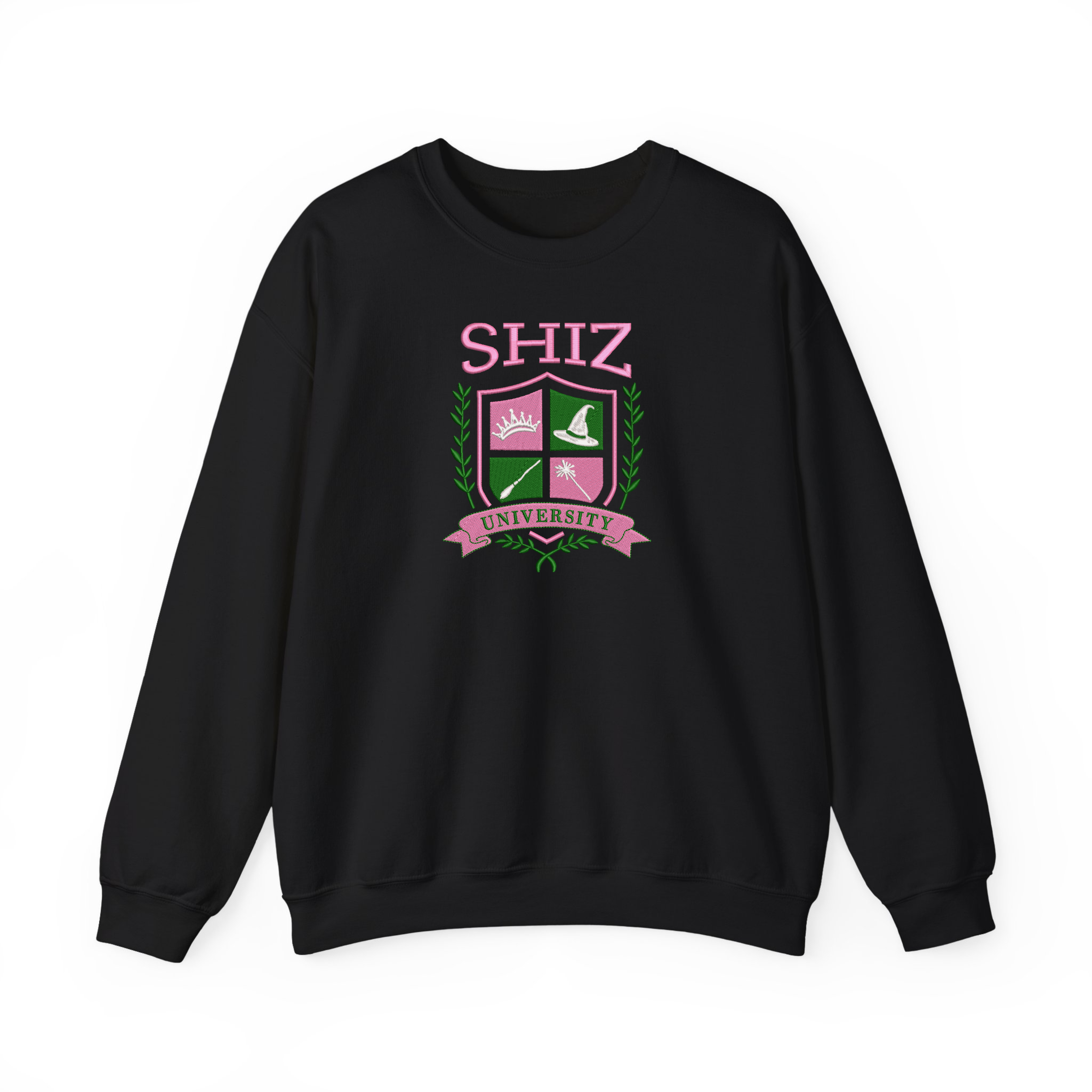 Pink And Green Shiz Uni Musical Movie Embroidered Sweatshirt