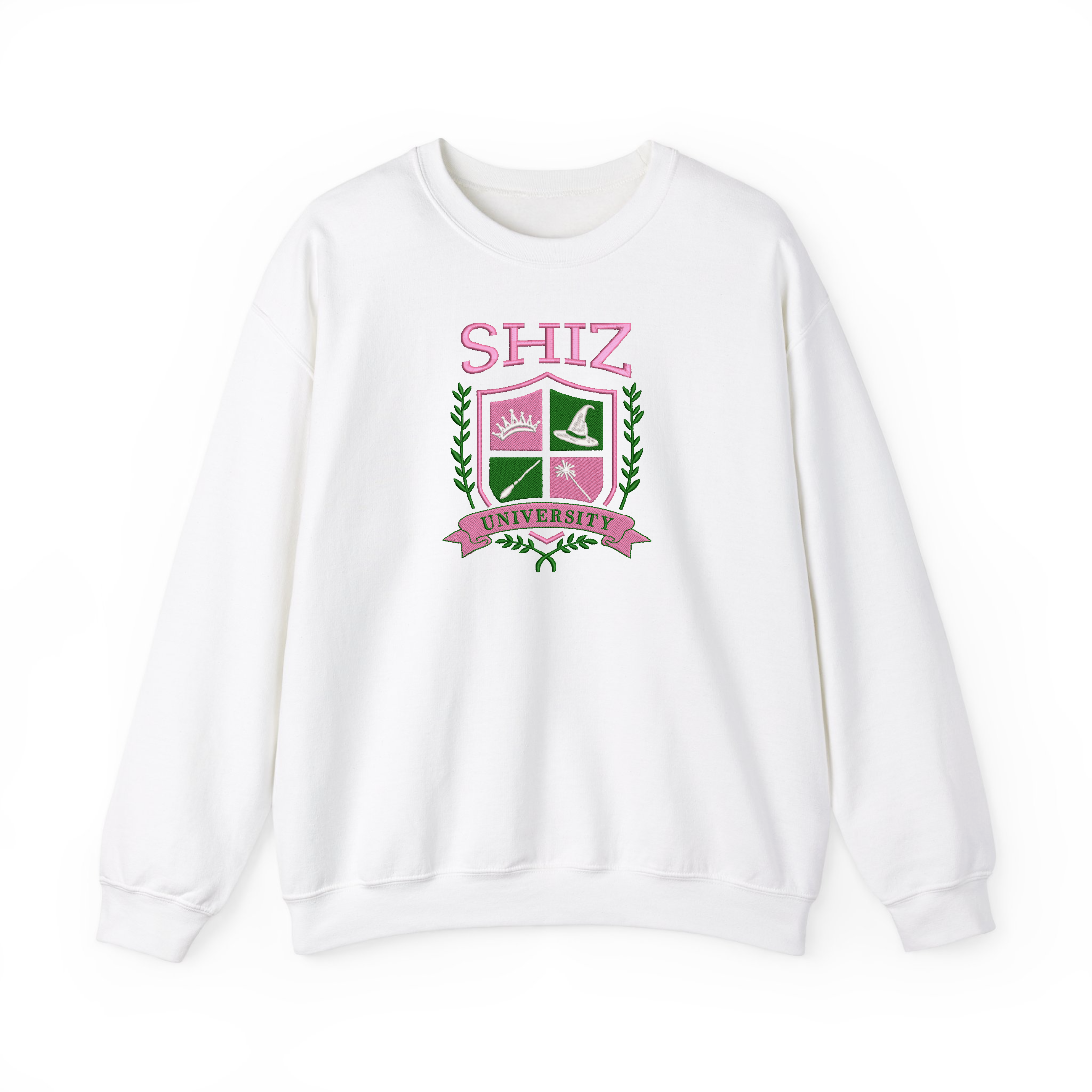 Pink And Green Shiz Uni Musical Movie Embroidered Sweatshirt