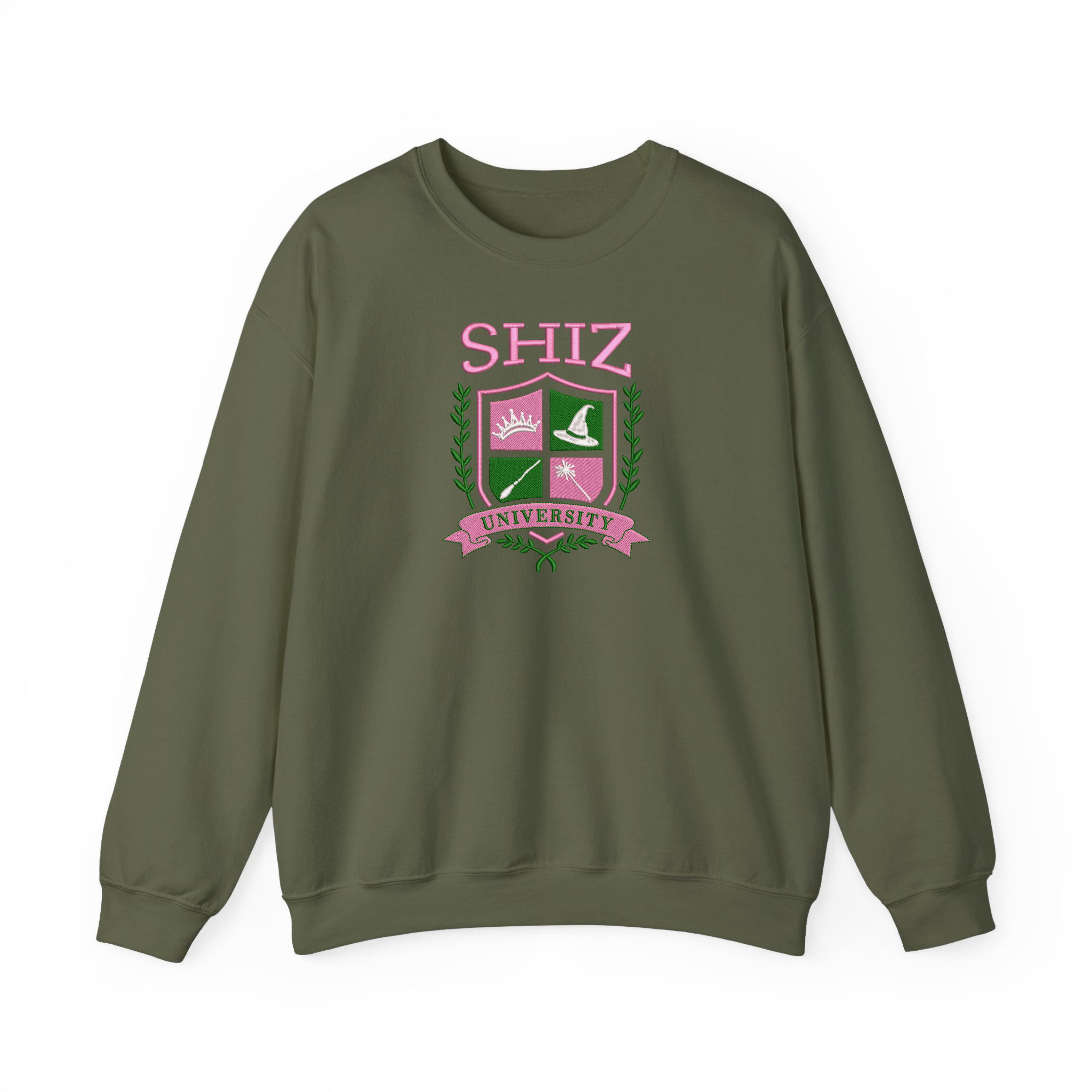 Pink And Green Shiz Uni Musical Movie Embroidered Sweatshirt