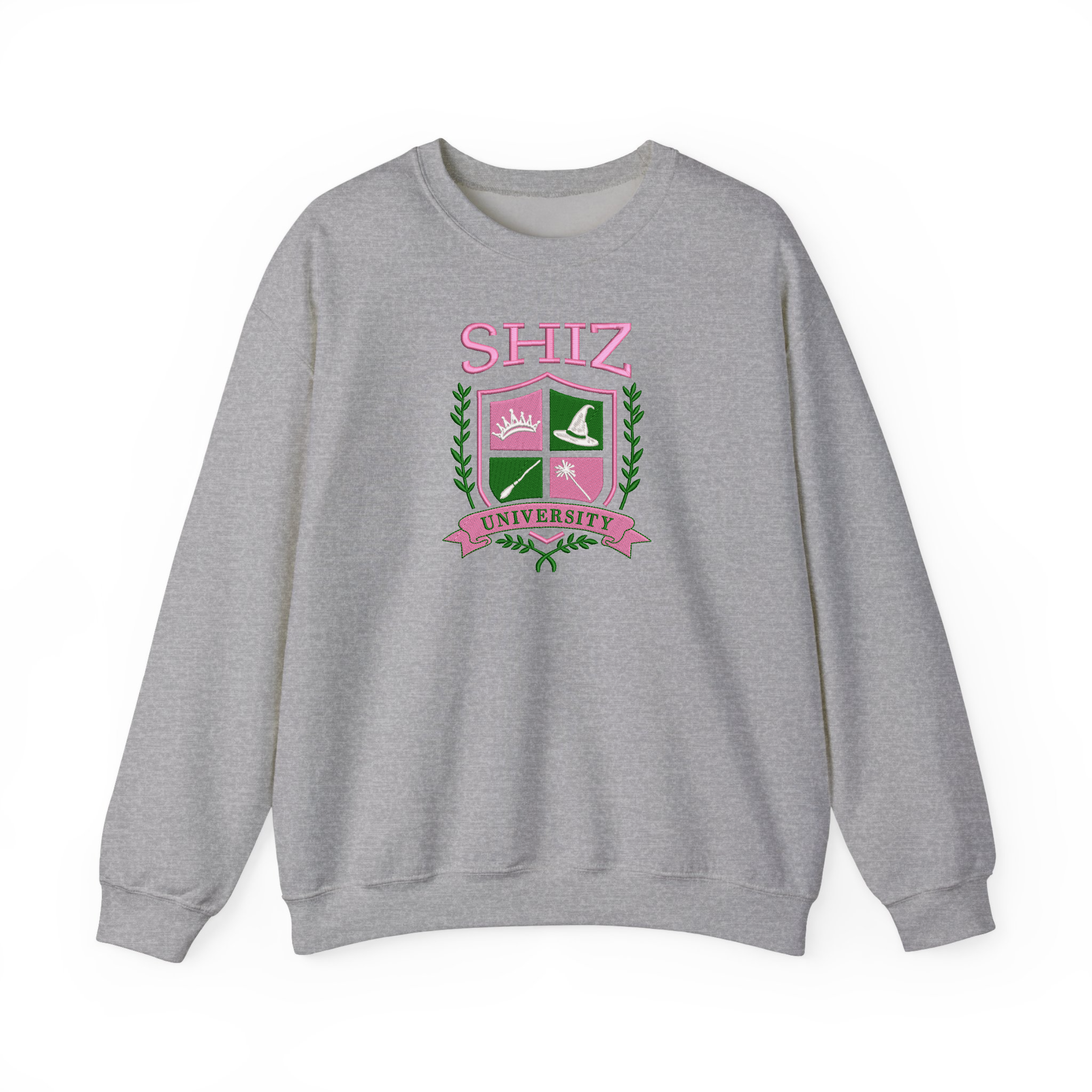 Pink And Green Shiz Uni Musical Movie Embroidered Sweatshirt