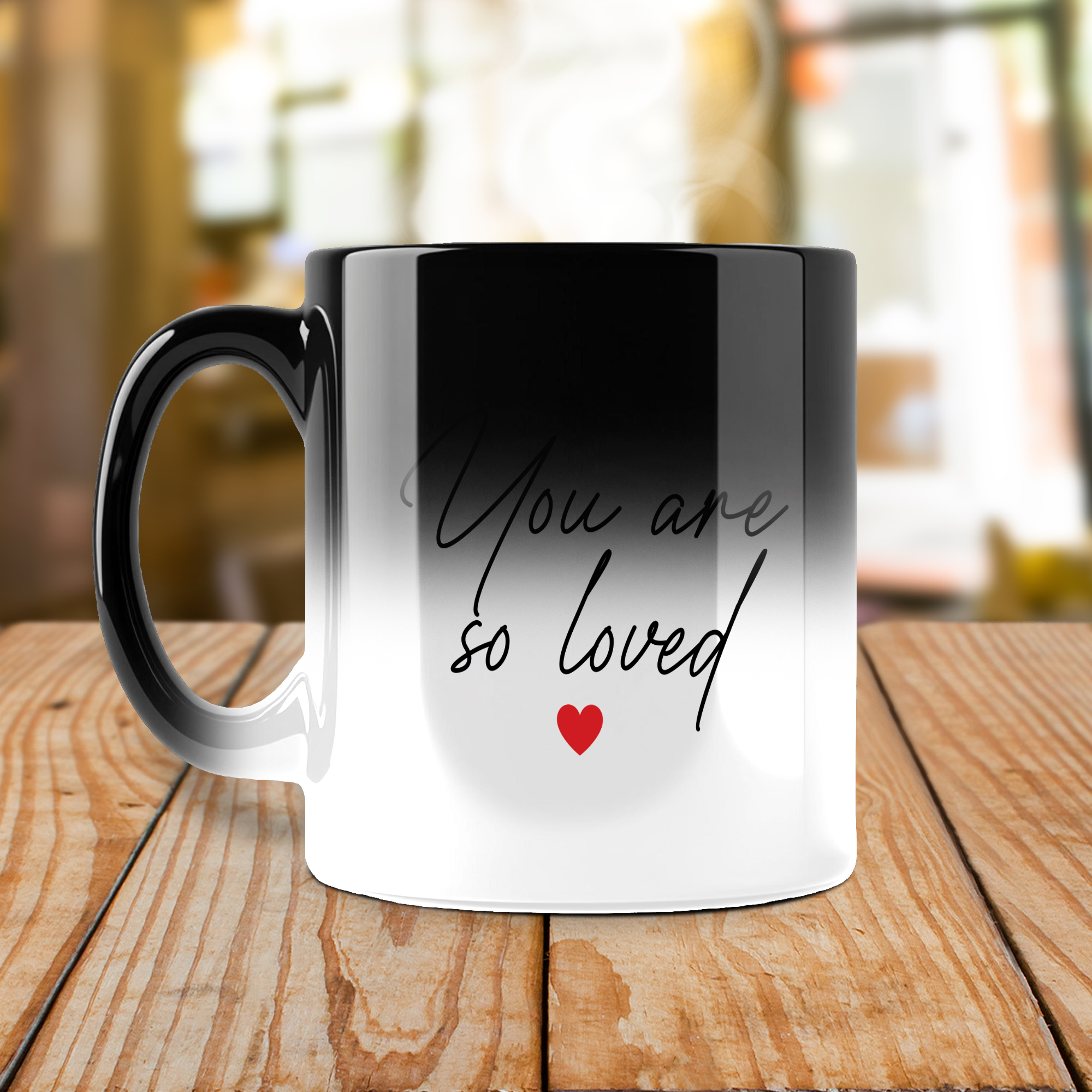 Custom Hidden Message Color Changing Mug for Love Message, Baby Reveal